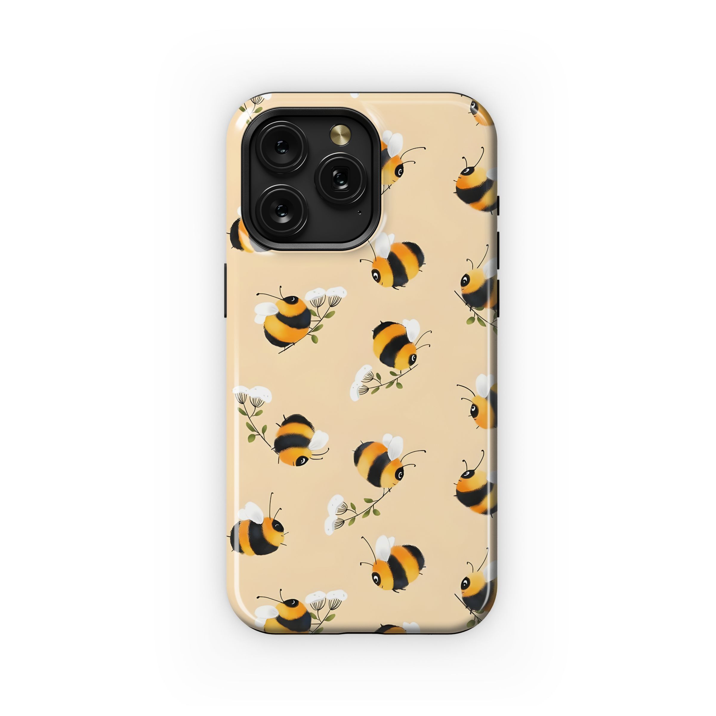 Cute Bees and Flowers Phone Case iPhone Samsung Cover Pixel 5053