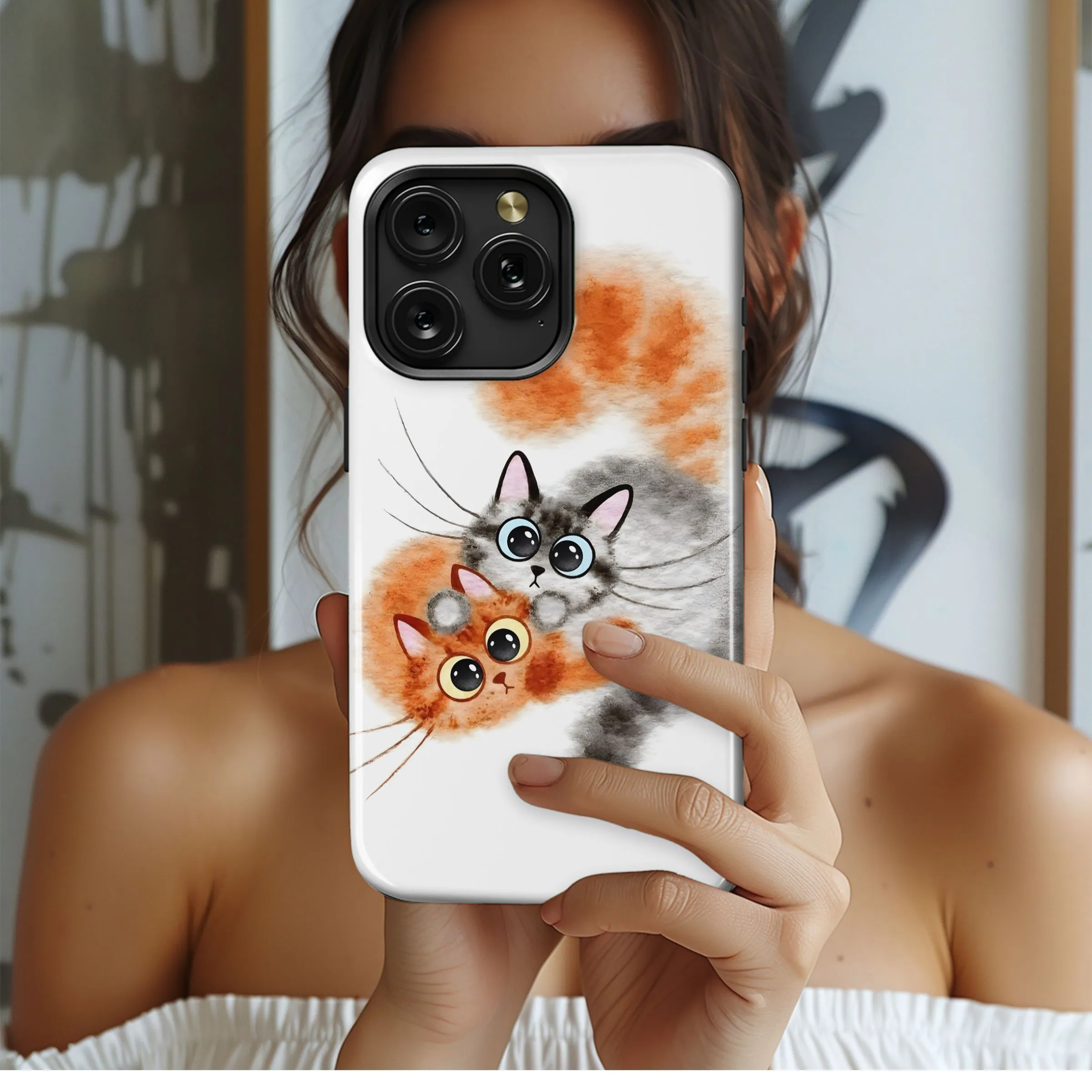 Cute Kitty Cuddles
 Phone Case iPhone Samsung Cover Pixel 4745