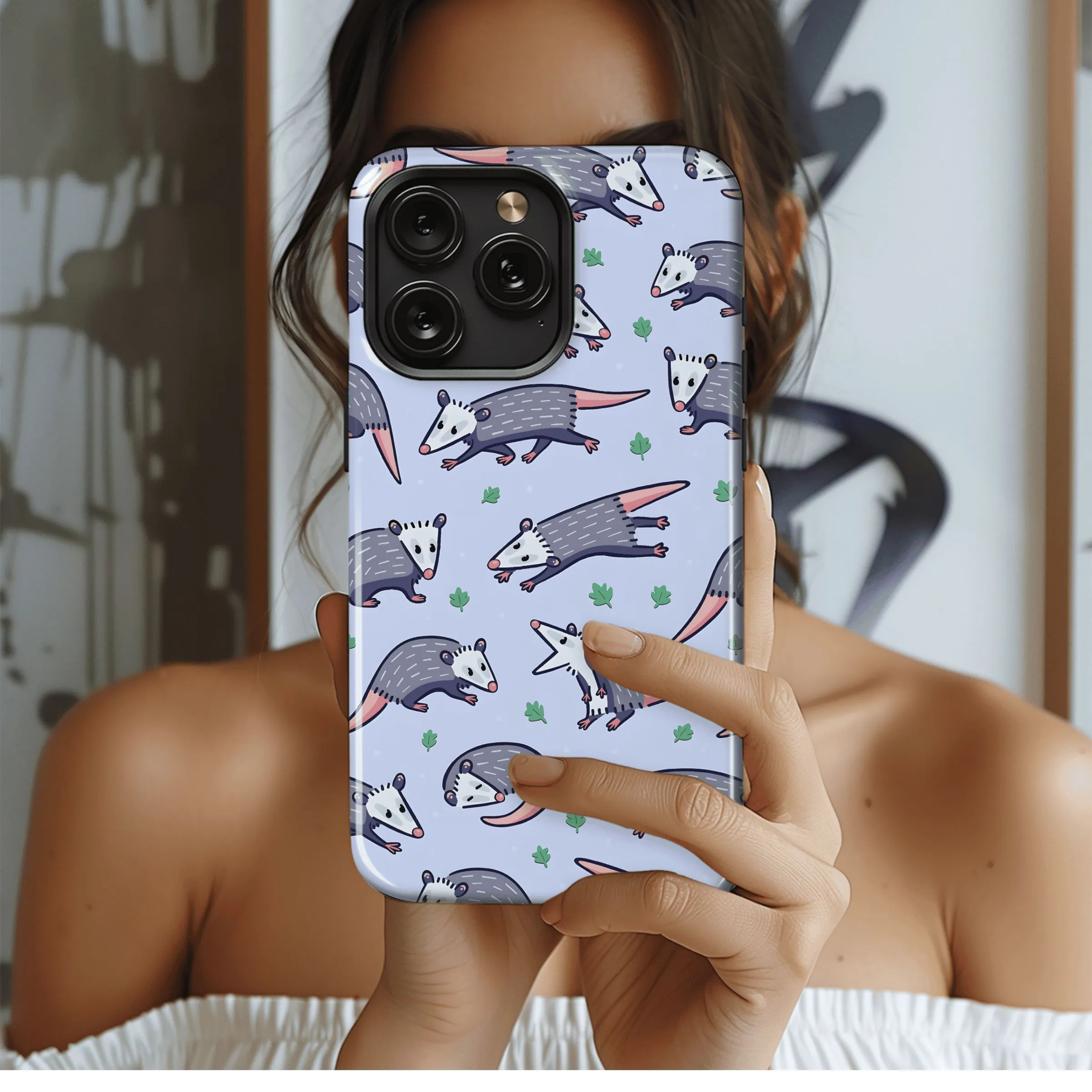 Cute Opossum Pattern
 Phone Case iPhone Samsung Cover Pixel 4474