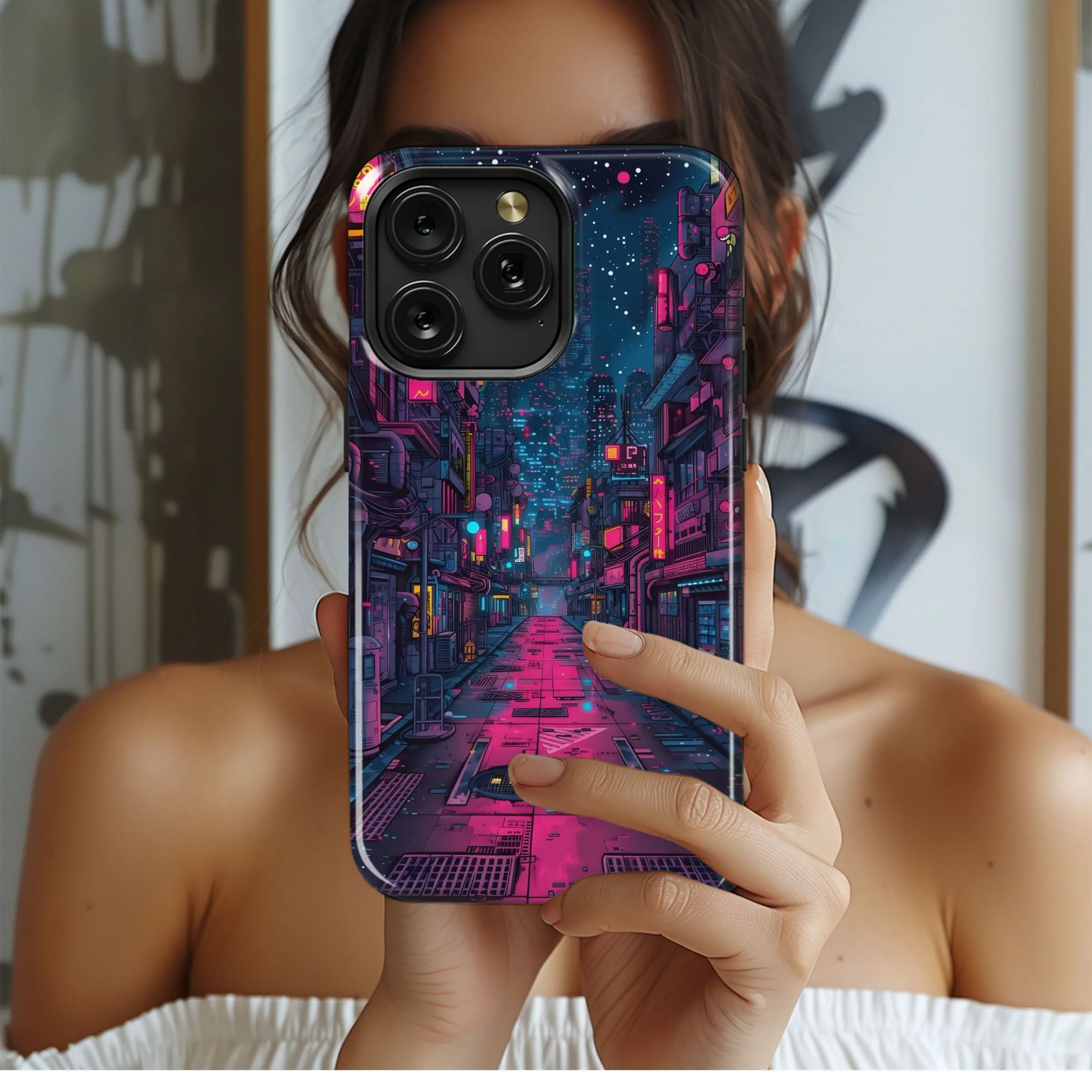 Cyberpunk Cityscape Night
 Phone Case iPhone Samsung Cover Pixel 5483