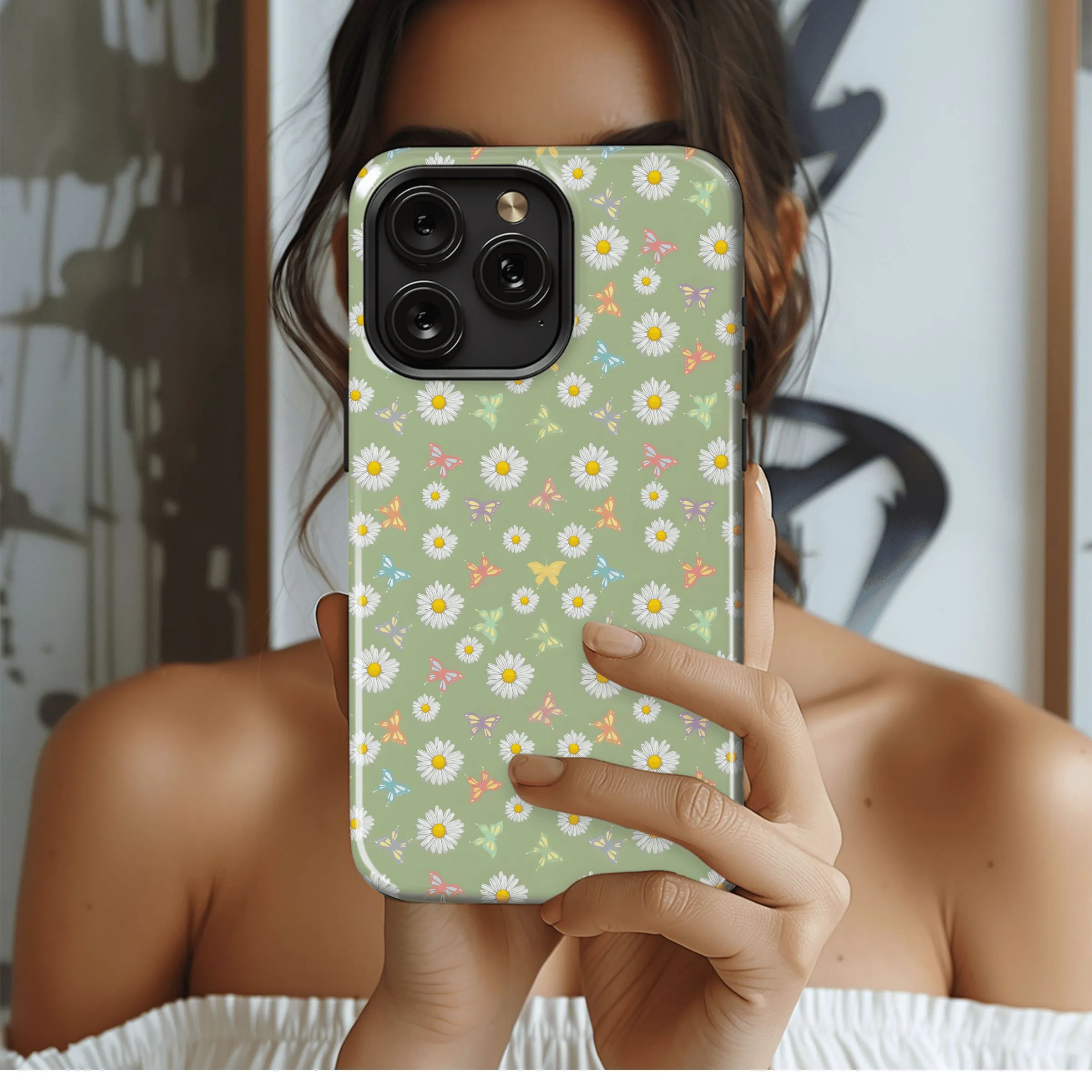 Daisy & Butterfly Garden
 Phone Case iPhone Samsung Cover Pixel 4476