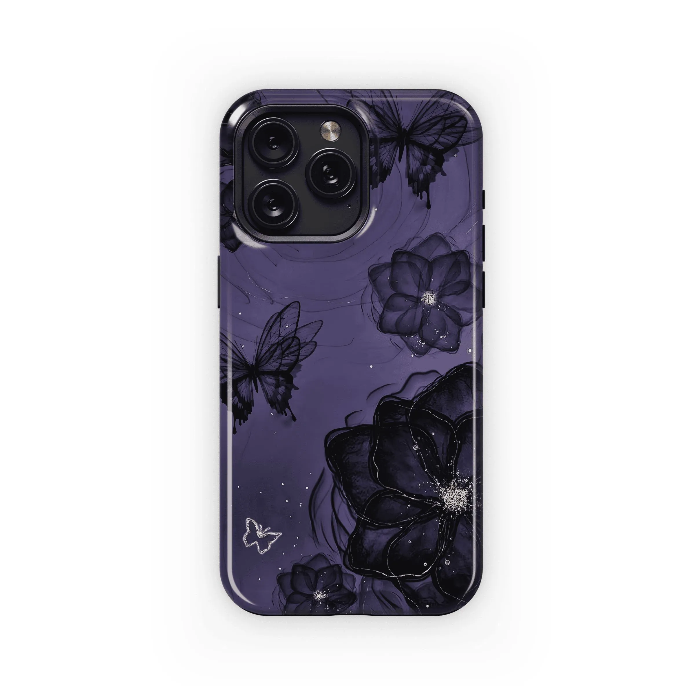Dark Floral Butterflies
 Phone Case iPhone Samsung Cover Pixel 4443