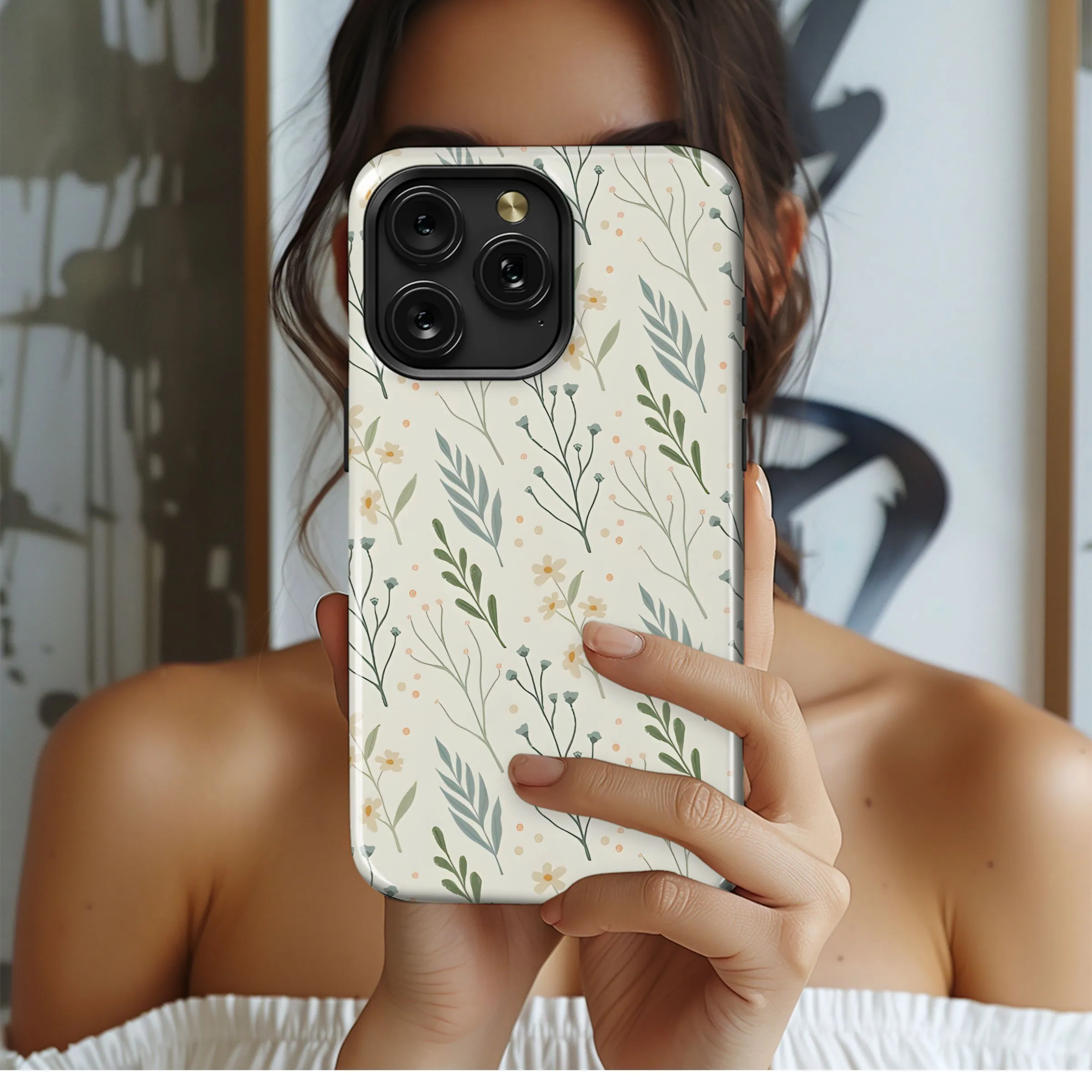 Delicate Meadow Floral Pattern Phone Case iPhone Samsung Cover Pixel 5273