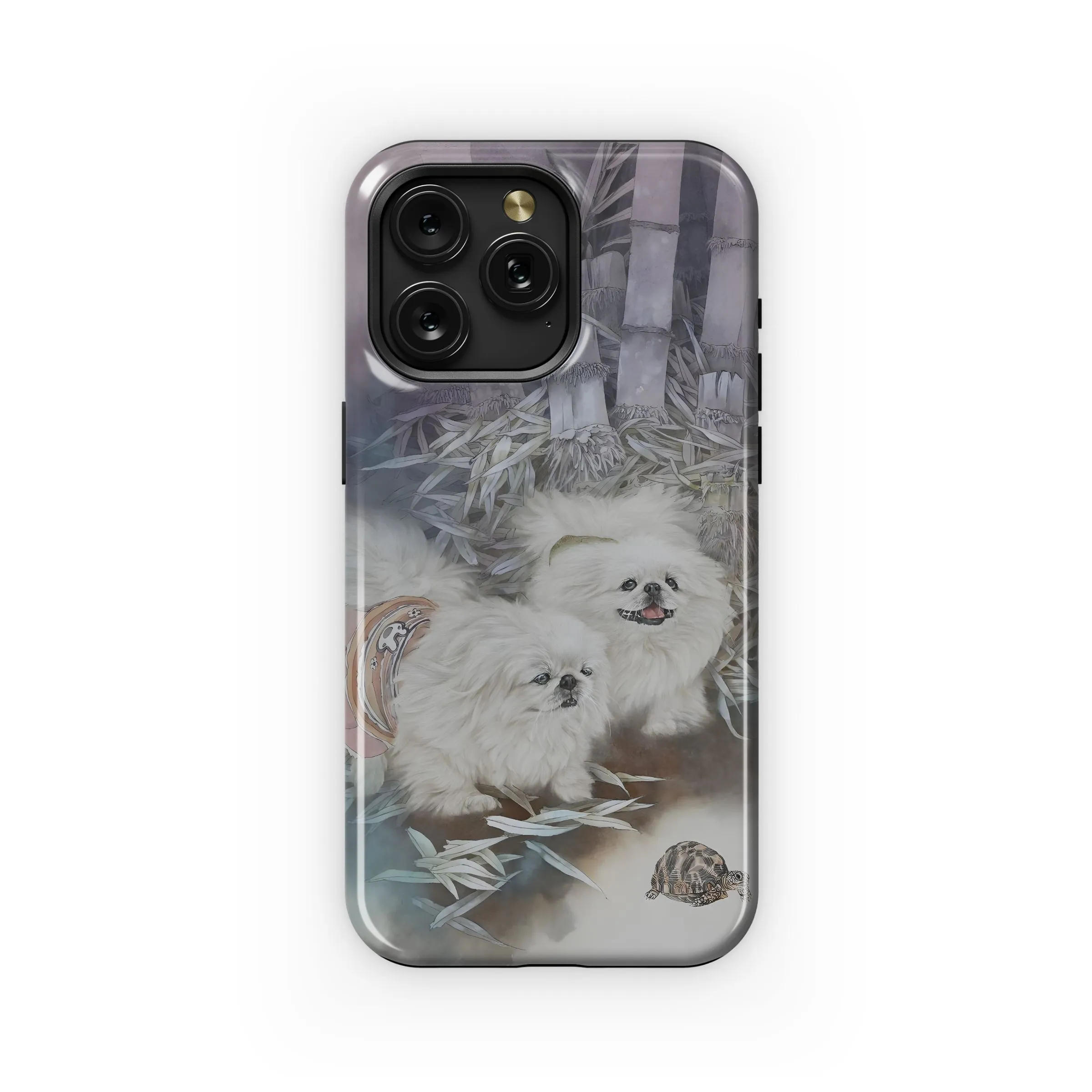 Dogs, Bamboo, and Turtle. Phone Case iPhone Samsung Cover Pixel 4839