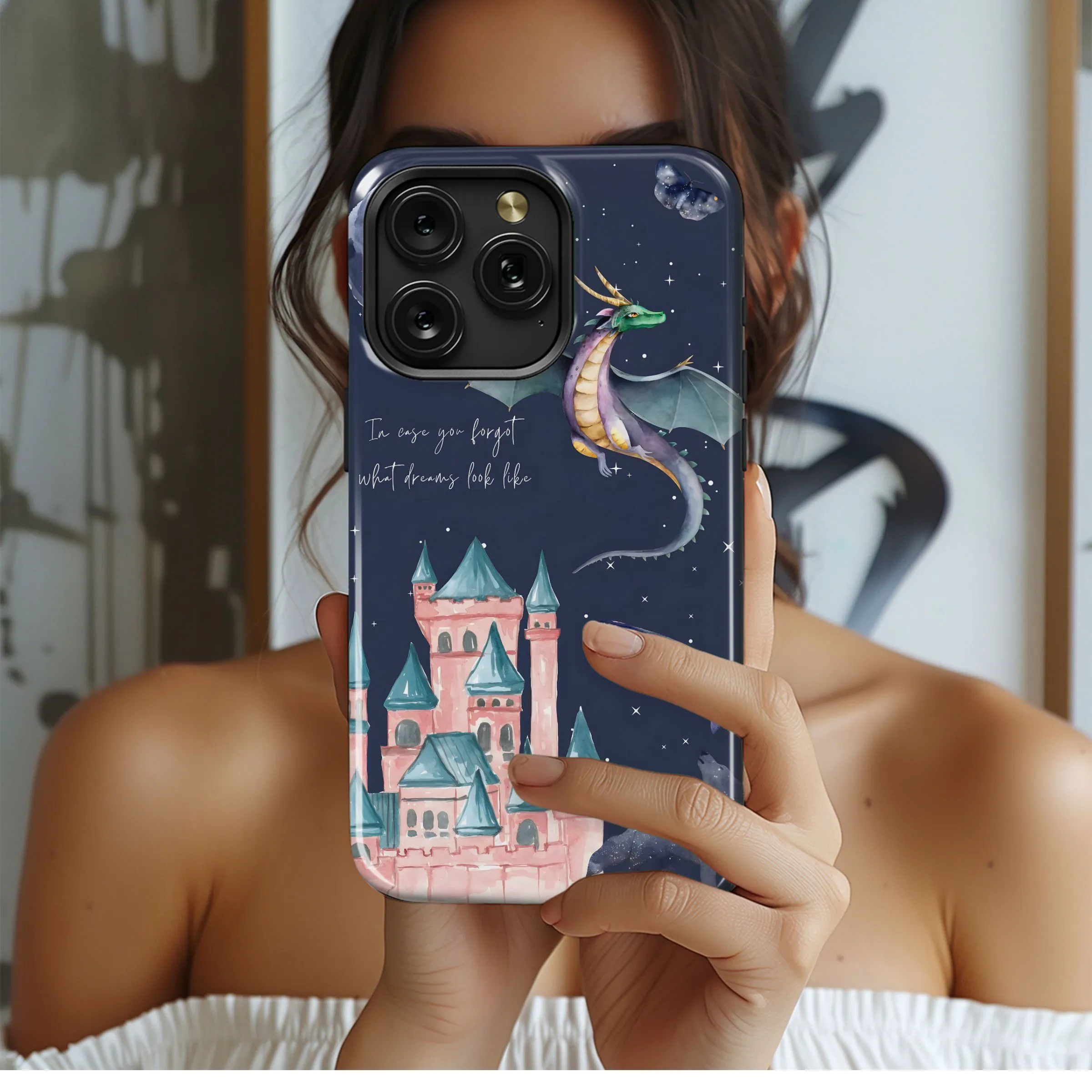 Dreamscape Dragon Castle Phone Case iPhone Samsung Cover Pixel 5000