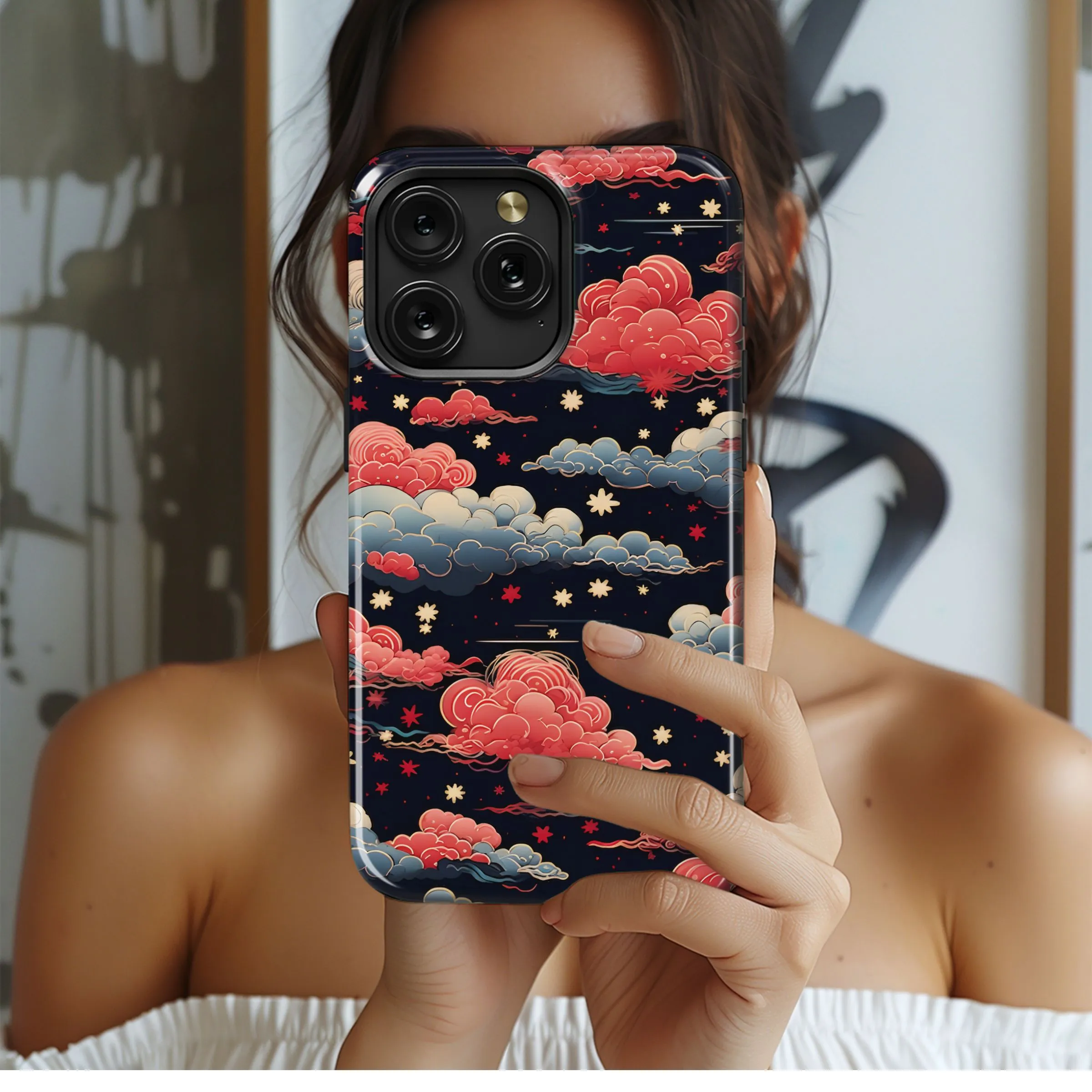Dreamy Clouds & Starry Night
 Phone Case iPhone Samsung Cover Pixel 5208