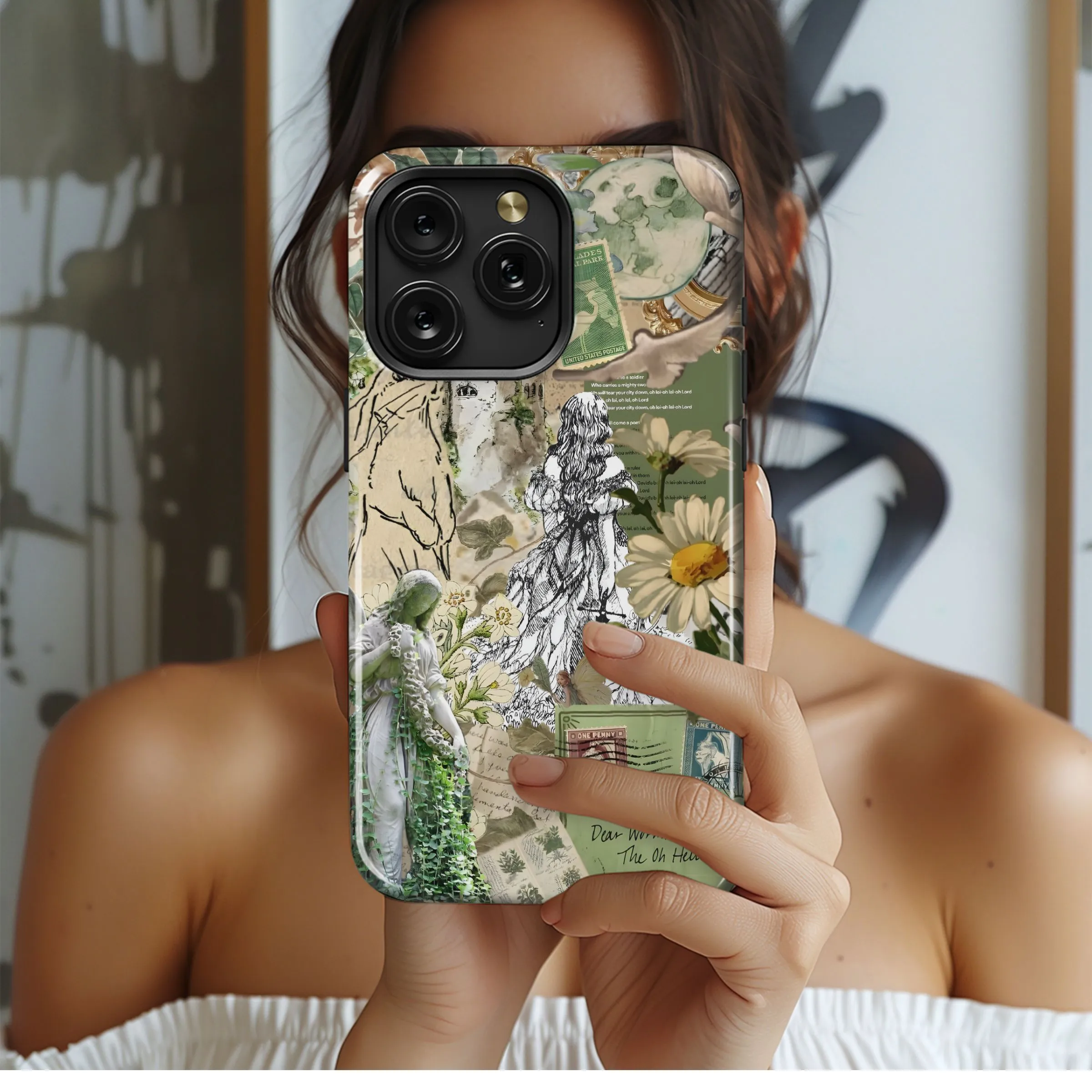 Enchanted Cottagecore Collage Phone Case iPhone Samsung Cover Pixel 5004