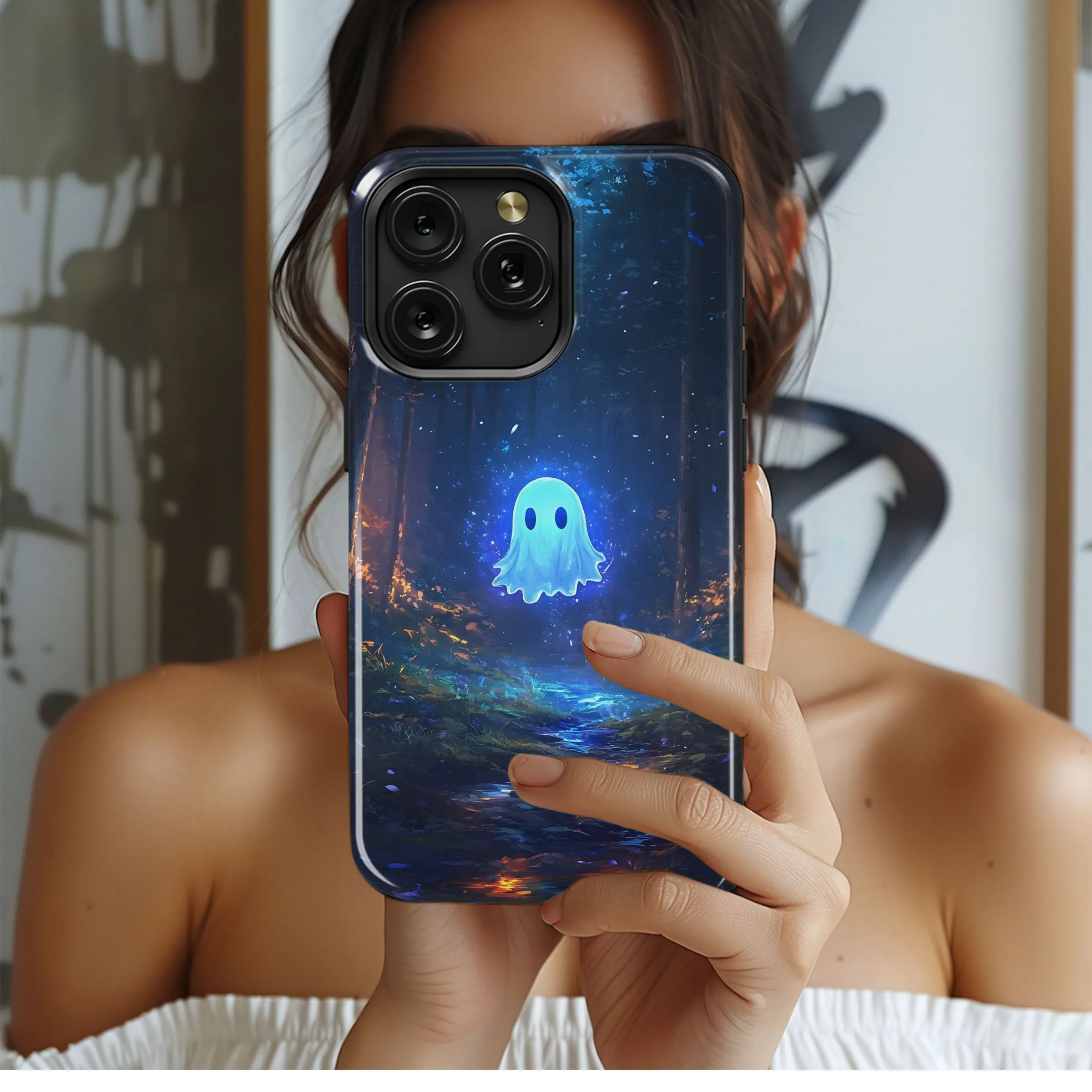Enchanted Forest Ghost
 Phone Case iPhone Samsung Cover Pixel 5503