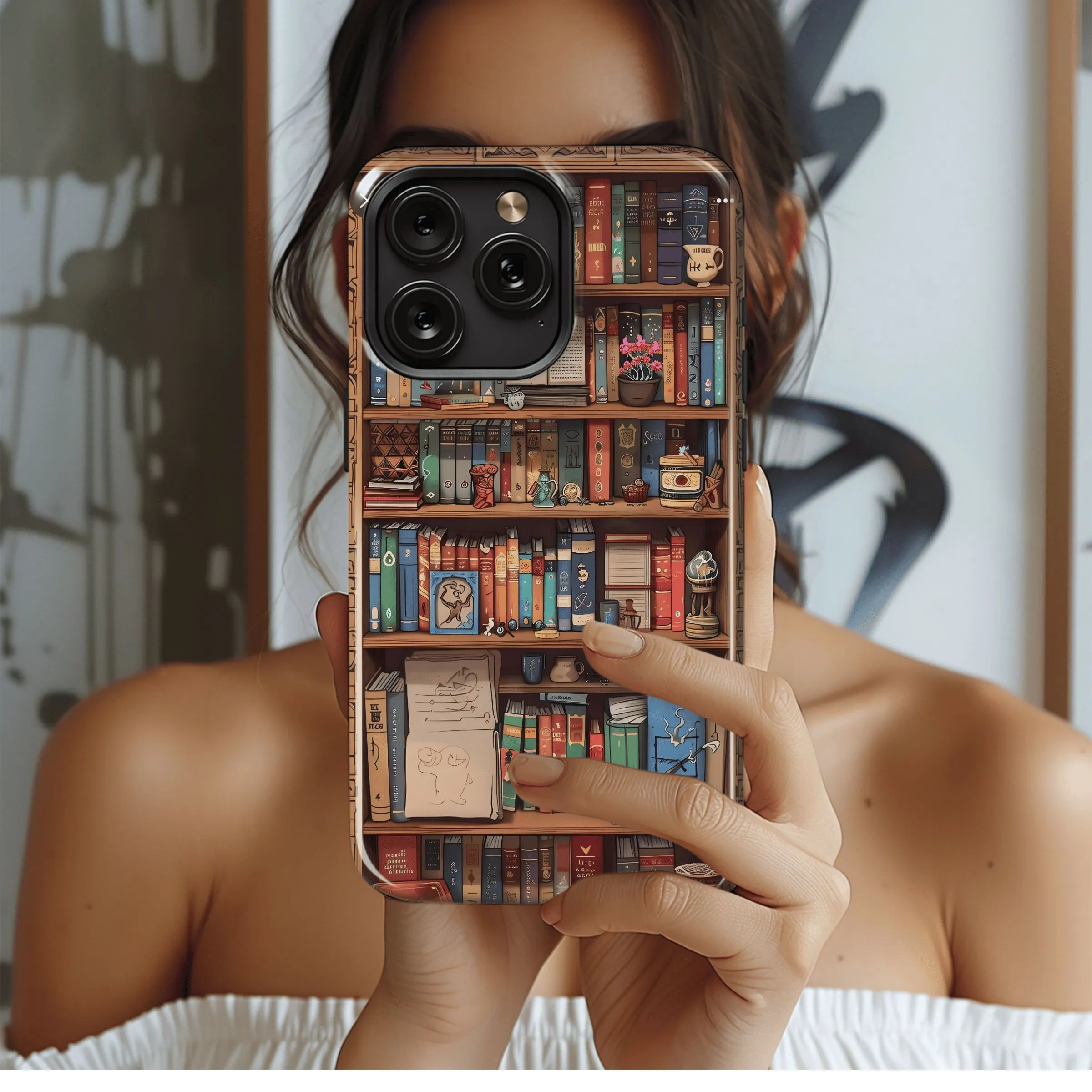 Enchanted Library Shelves
 Phone Case iPhone Samsung Cover Pixel 4561