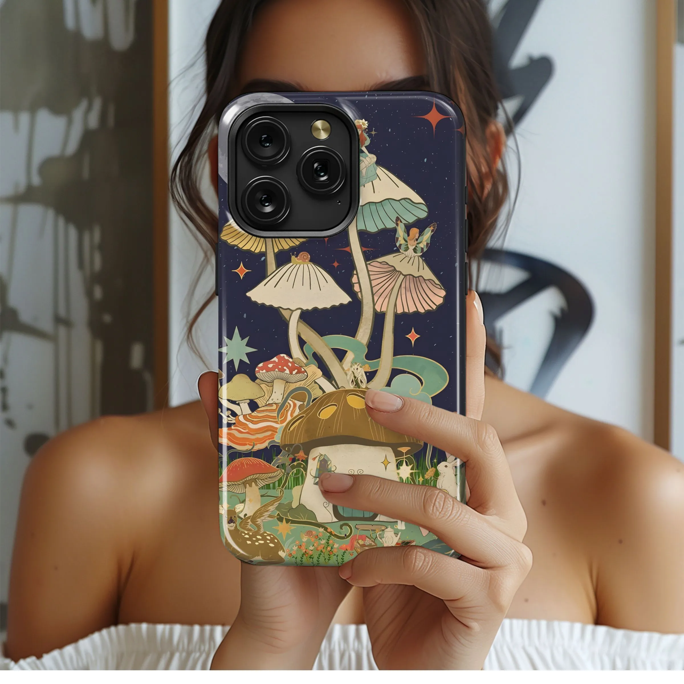 Enchanted Mushroom Home
 Phone Case iPhone Samsung Cover Pixel 4728