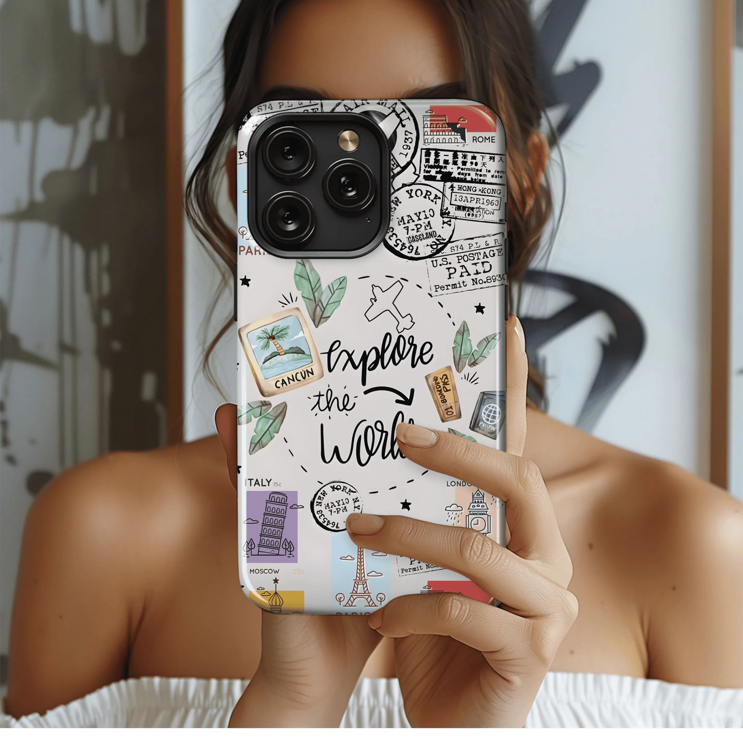 Explore the Globe Phone Case iPhone Samsung Cover Pixel 4464