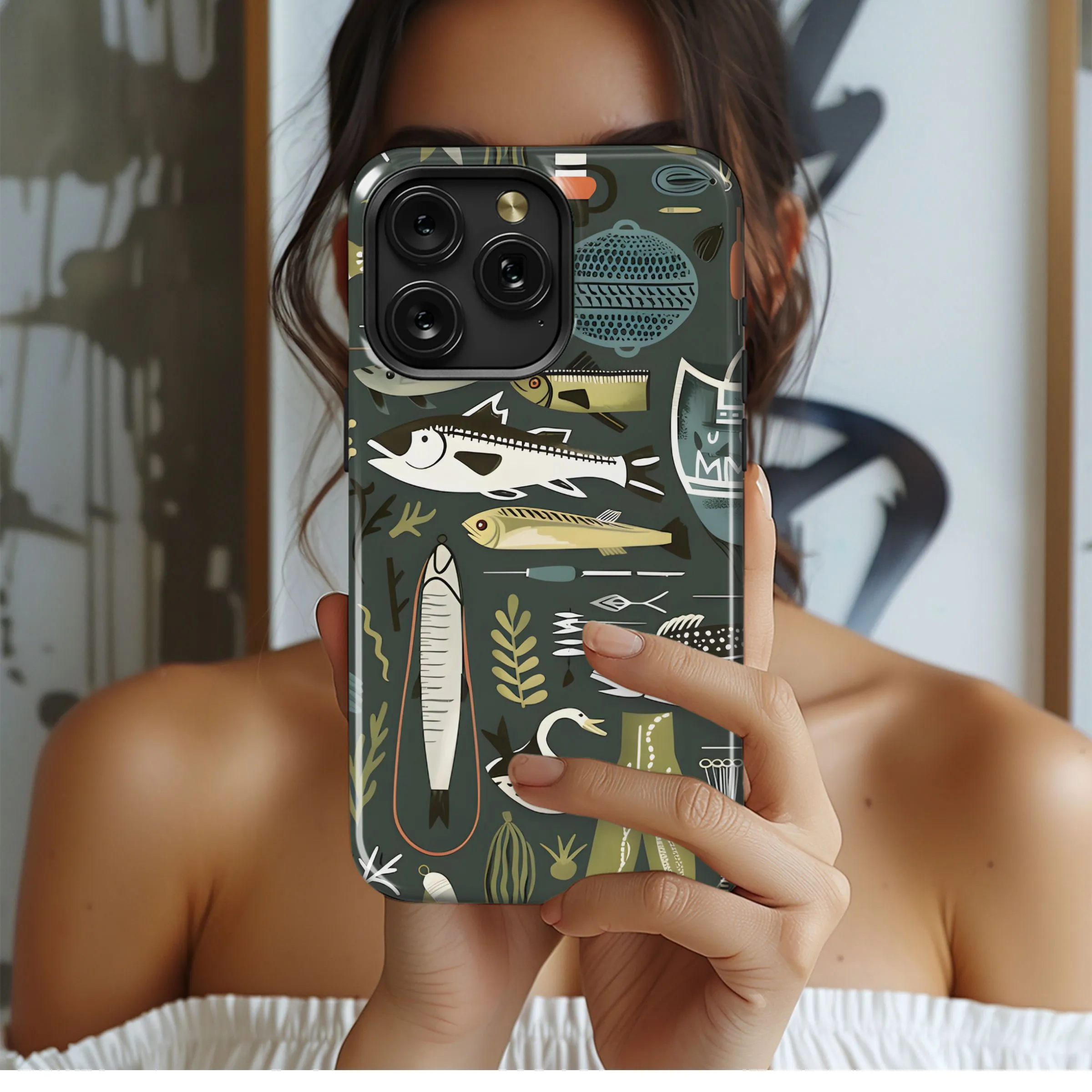 Fishing Trip Pattern Phone Case iPhone Samsung Cover Pixel 5157