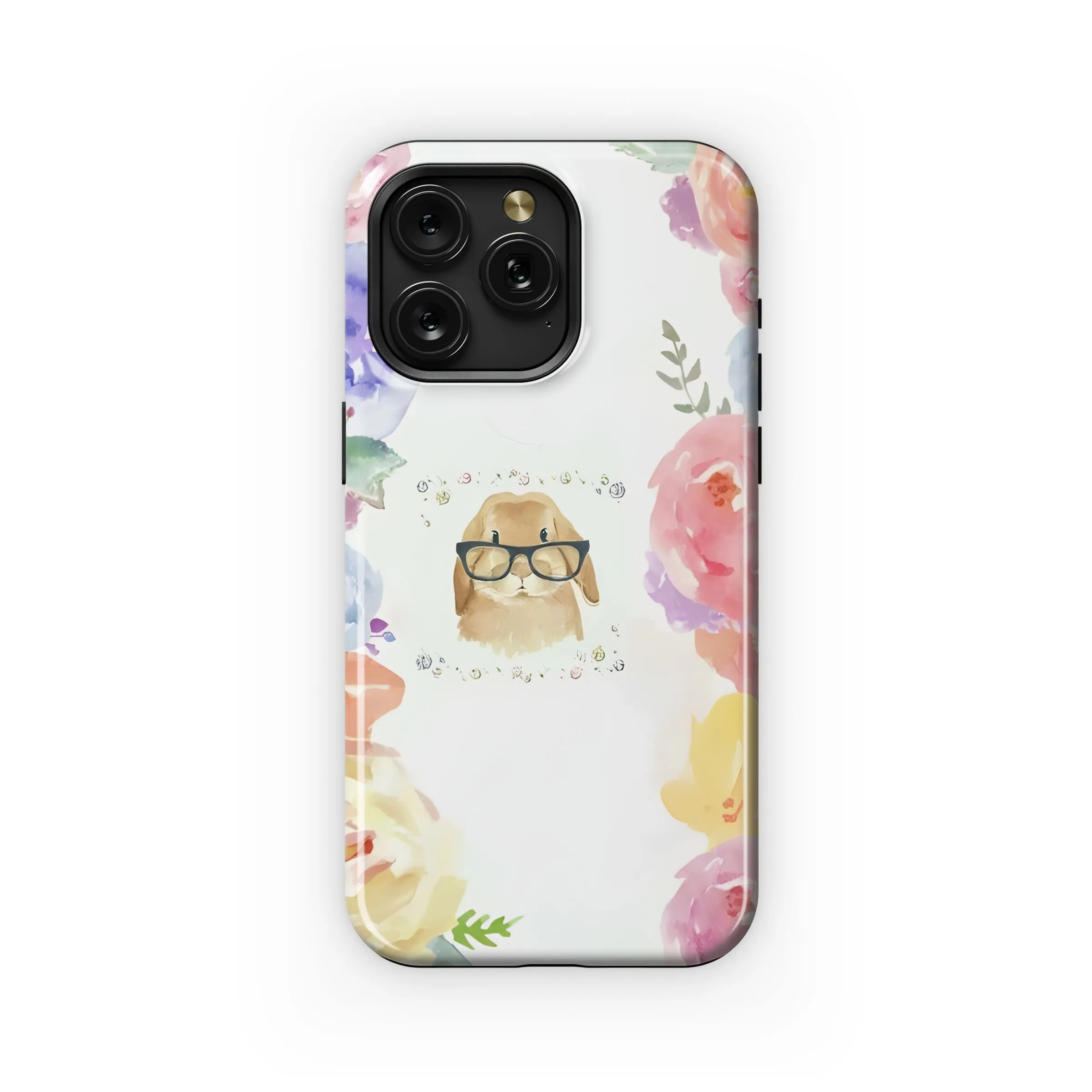 Floral Bunny Glasses
 Phone Case iPhone Samsung Cover Pixel 4725
