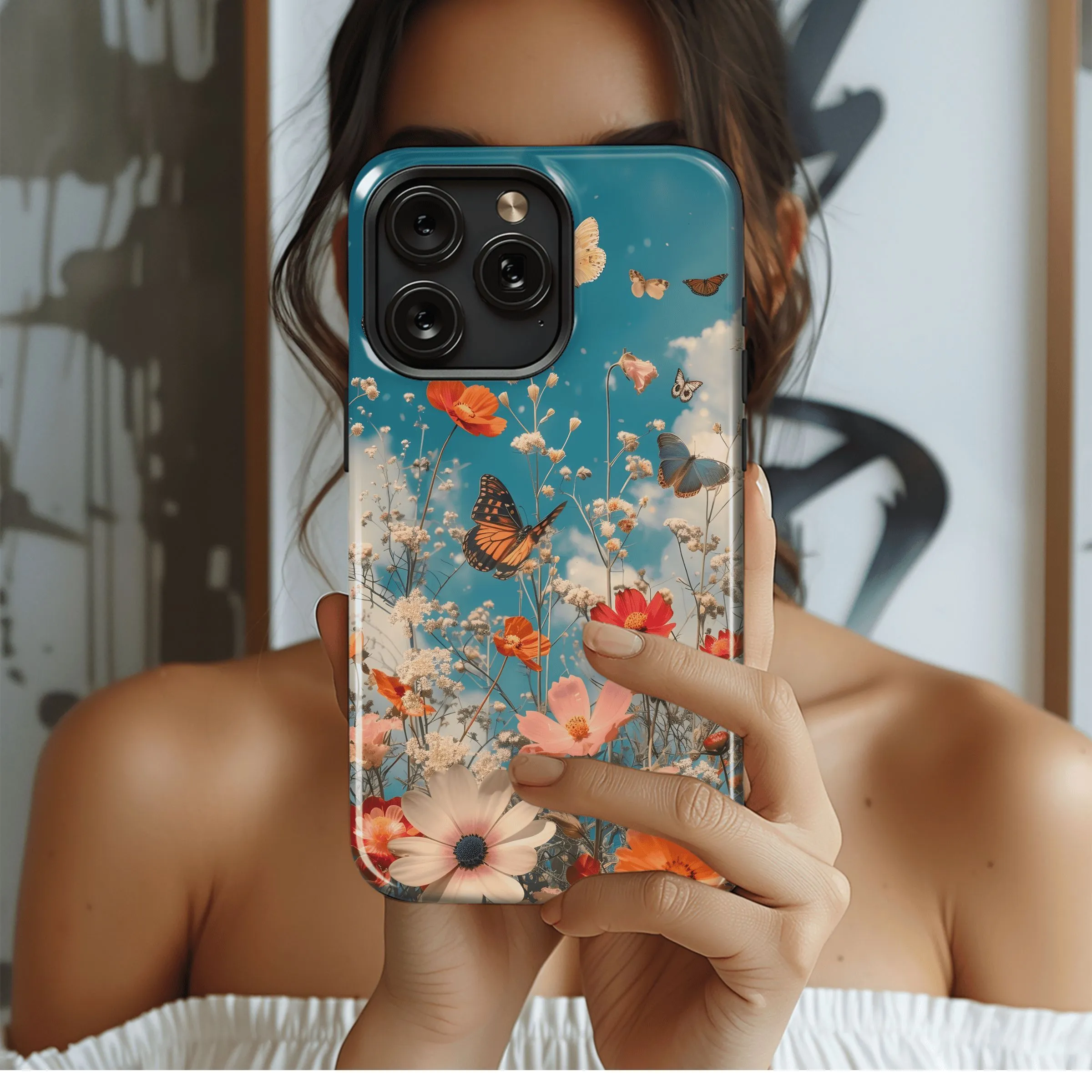 Floral Butterfly Garden
 Phone Case iPhone Samsung Cover Pixel 4634