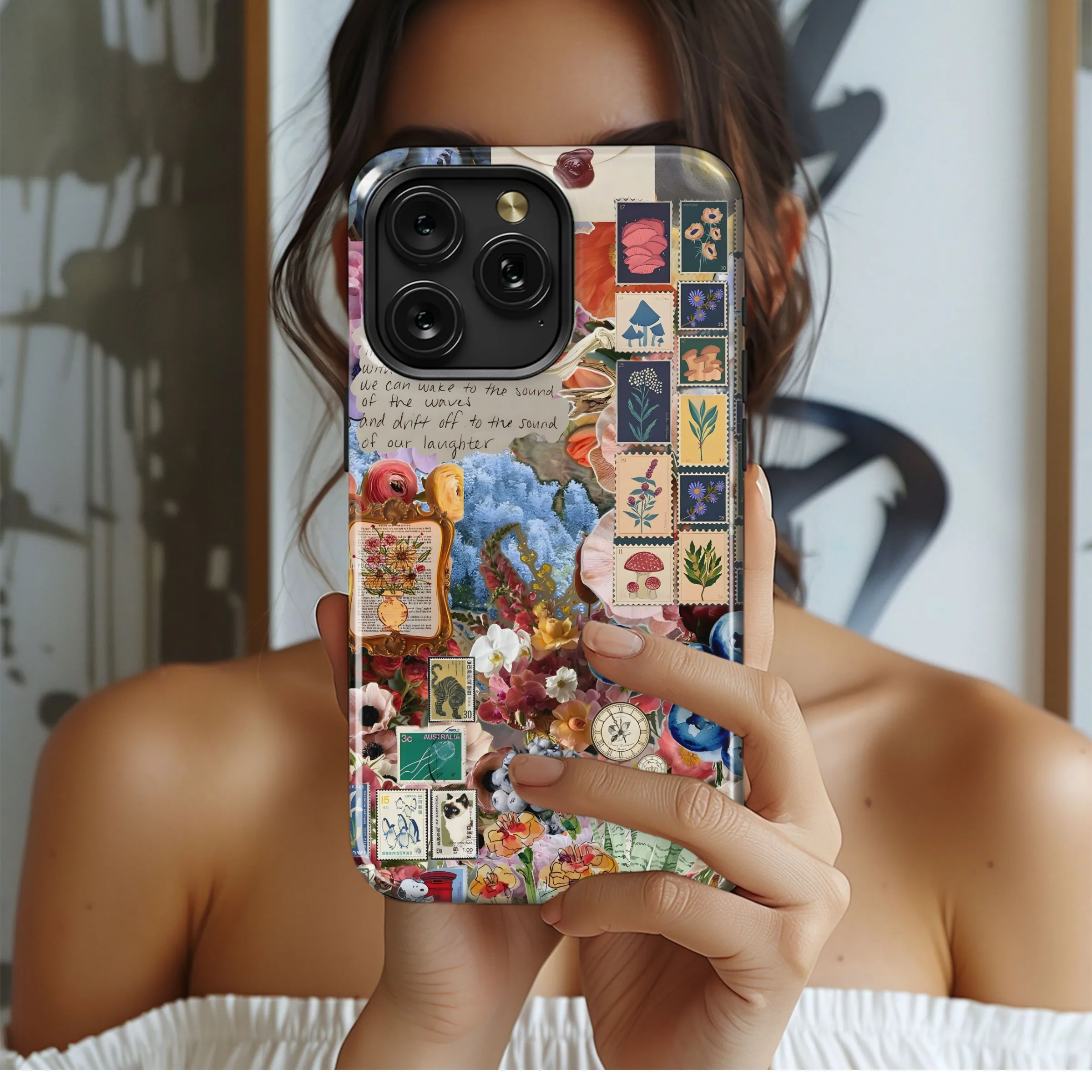 Floral Collage Dreamscape Phone Case iPhone Samsung Cover Pixel 4964