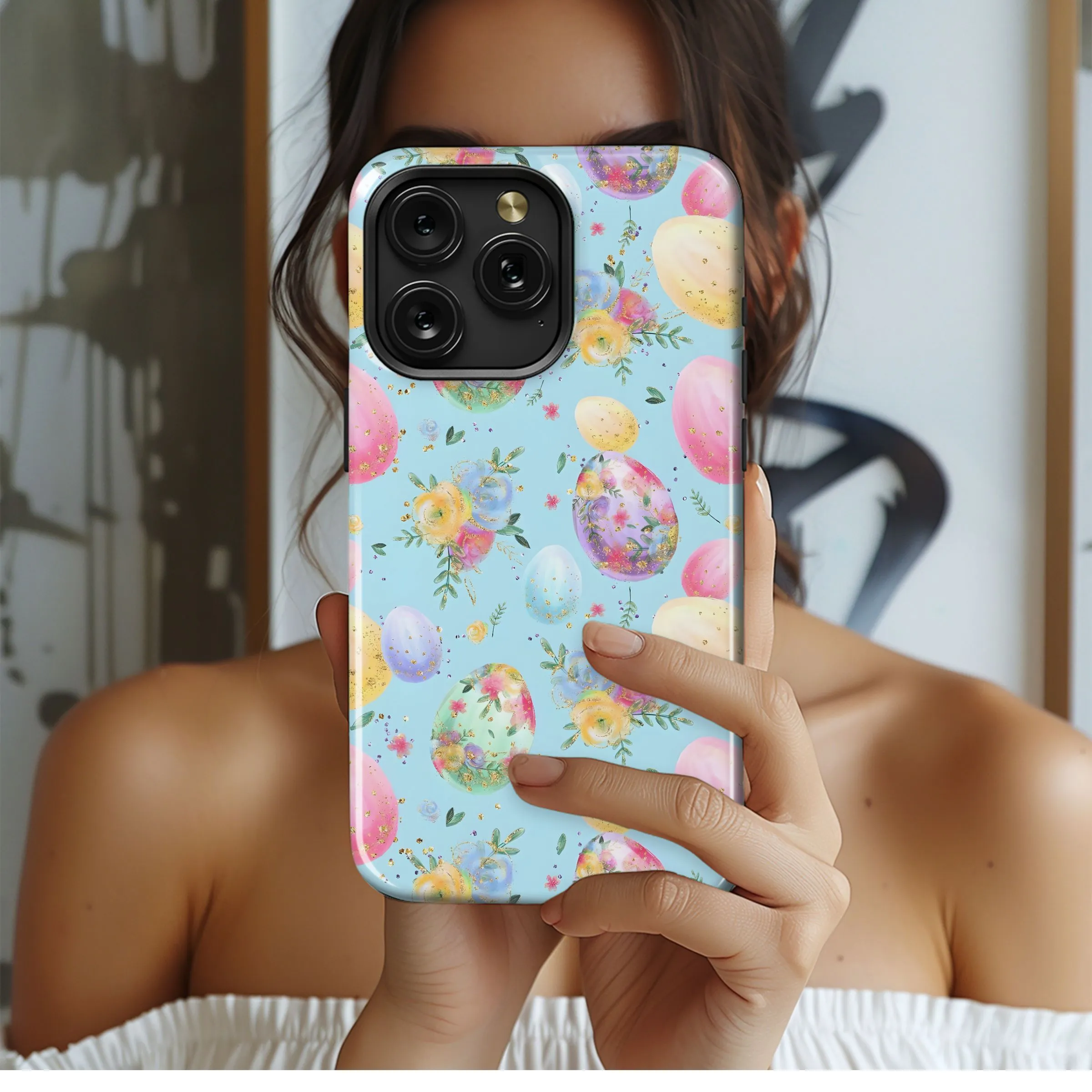 Floral Easter Egg Delight Phone Case iPhone Samsung Cover Pixel 4862