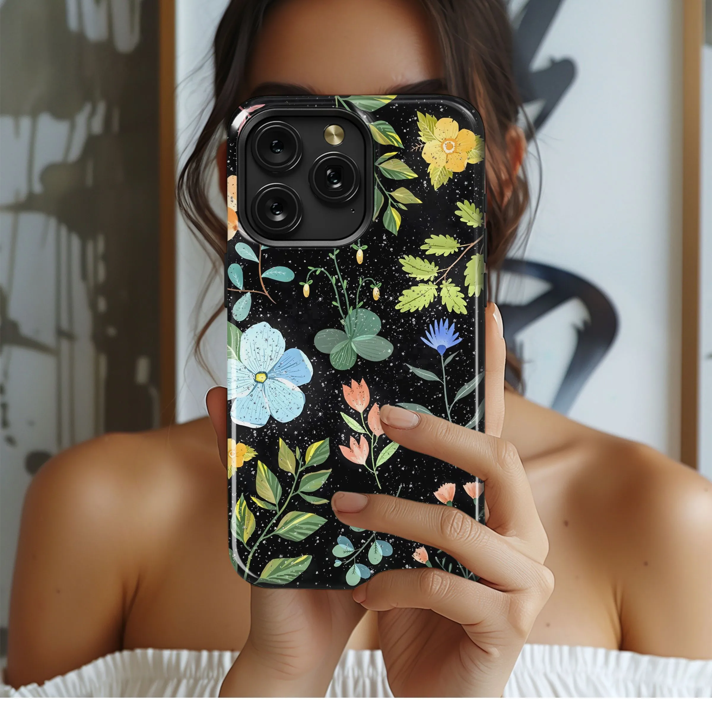 Floral Galaxy Sparkle
 Phone Case iPhone Samsung Cover Pixel 5499