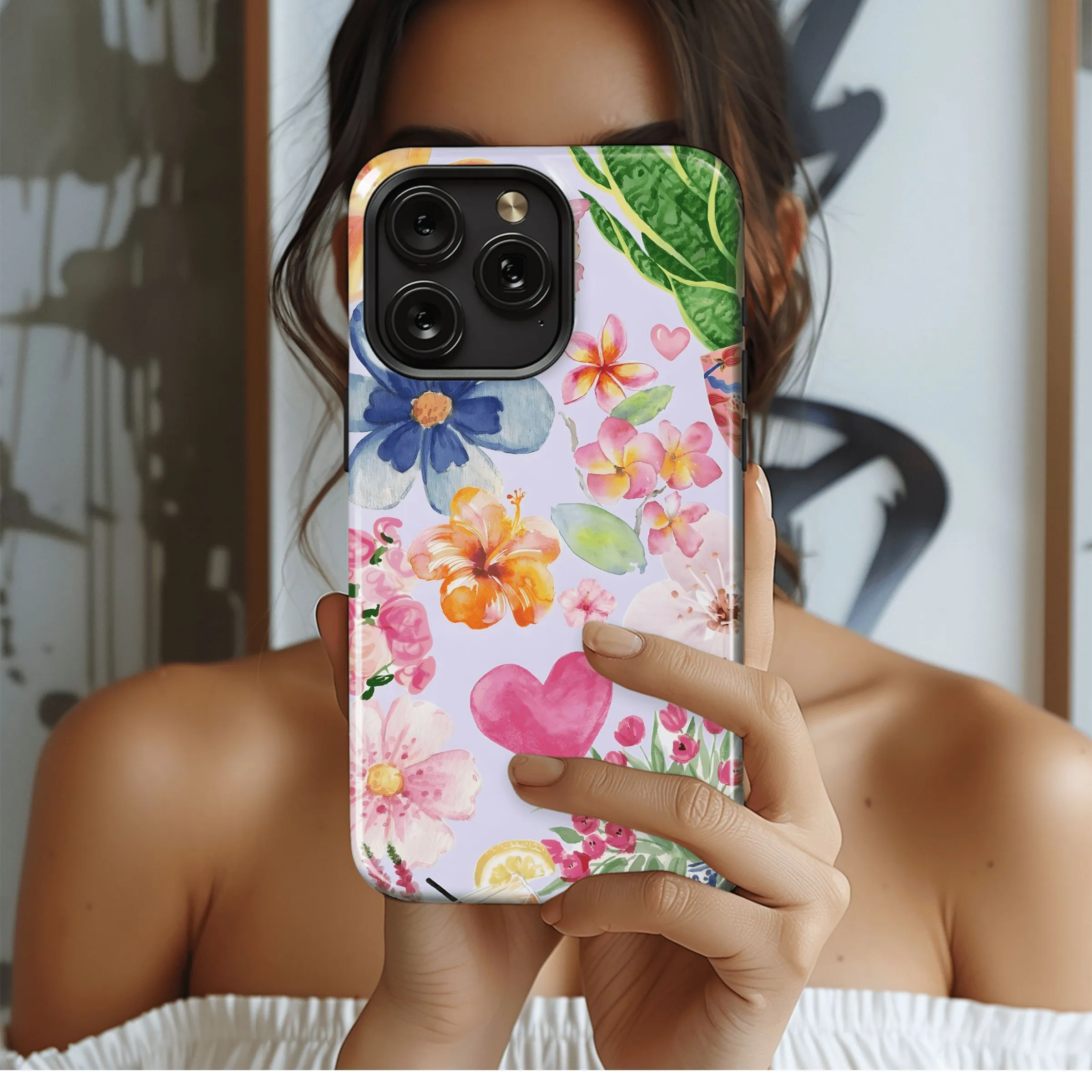 Floral Watercolor Delight
 Phone Case iPhone Samsung Cover Pixel 4567