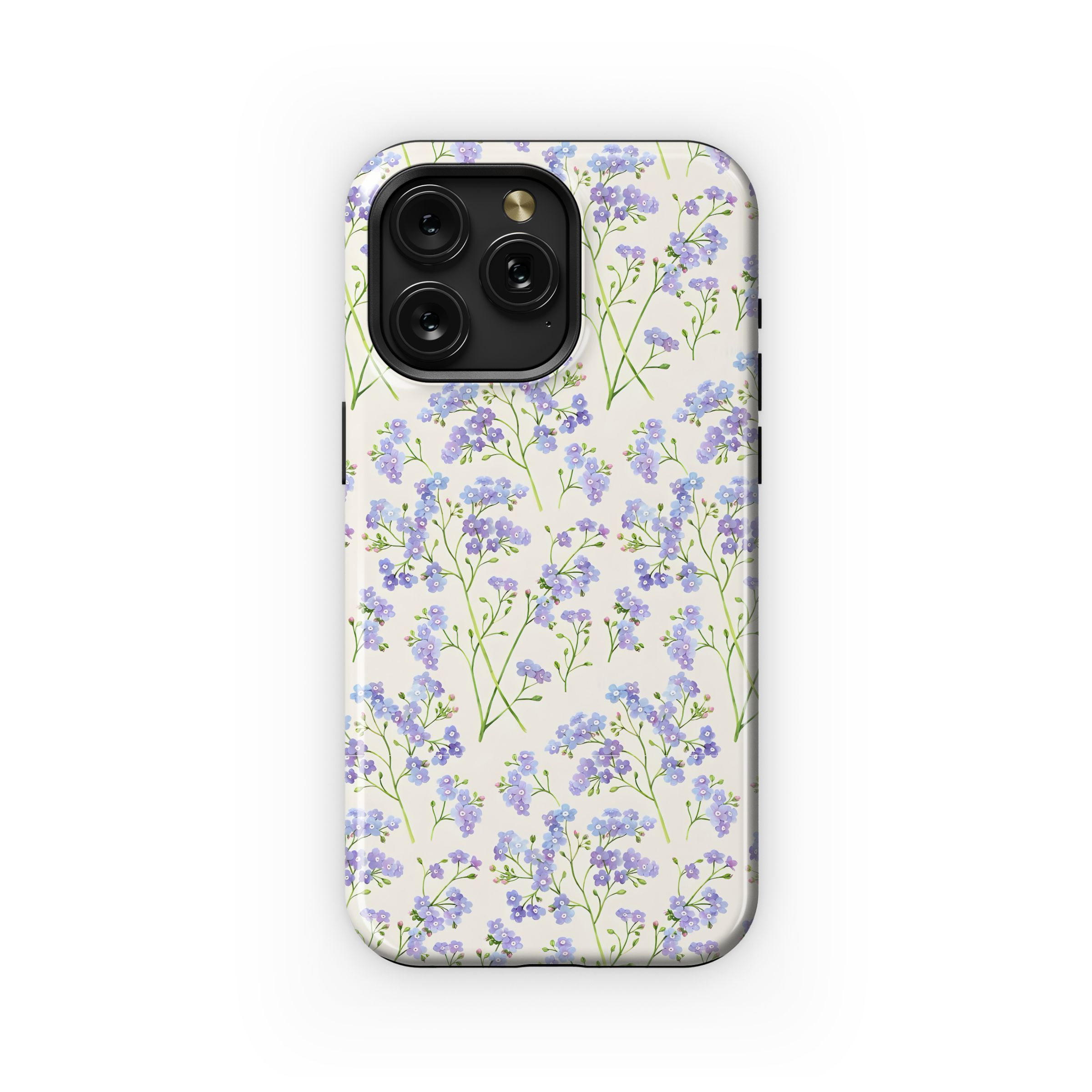 Forget-Me-Not Floral Print Phone Case iPhone Samsung Cover Pixel 5060