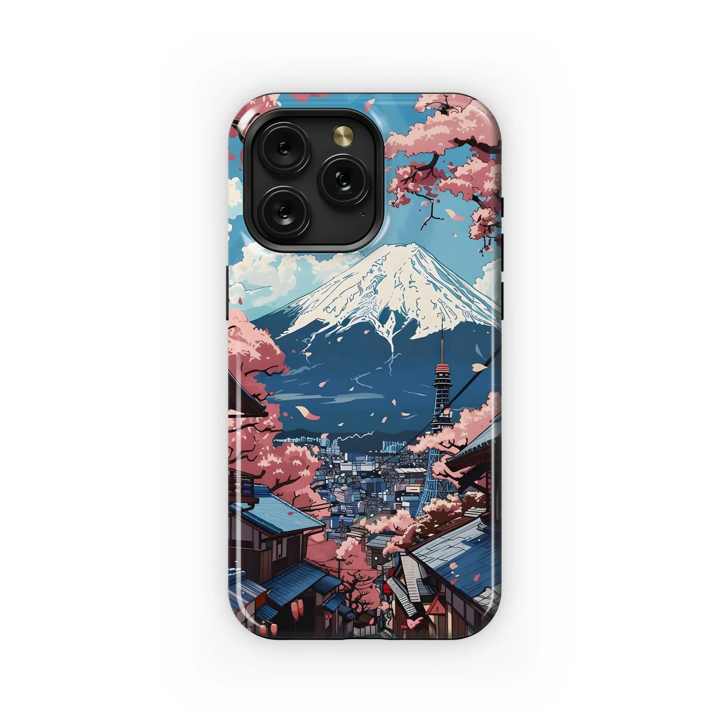 Fuji Cherry Blossom City
 Phone Case iPhone Samsung Cover Pixel 5462