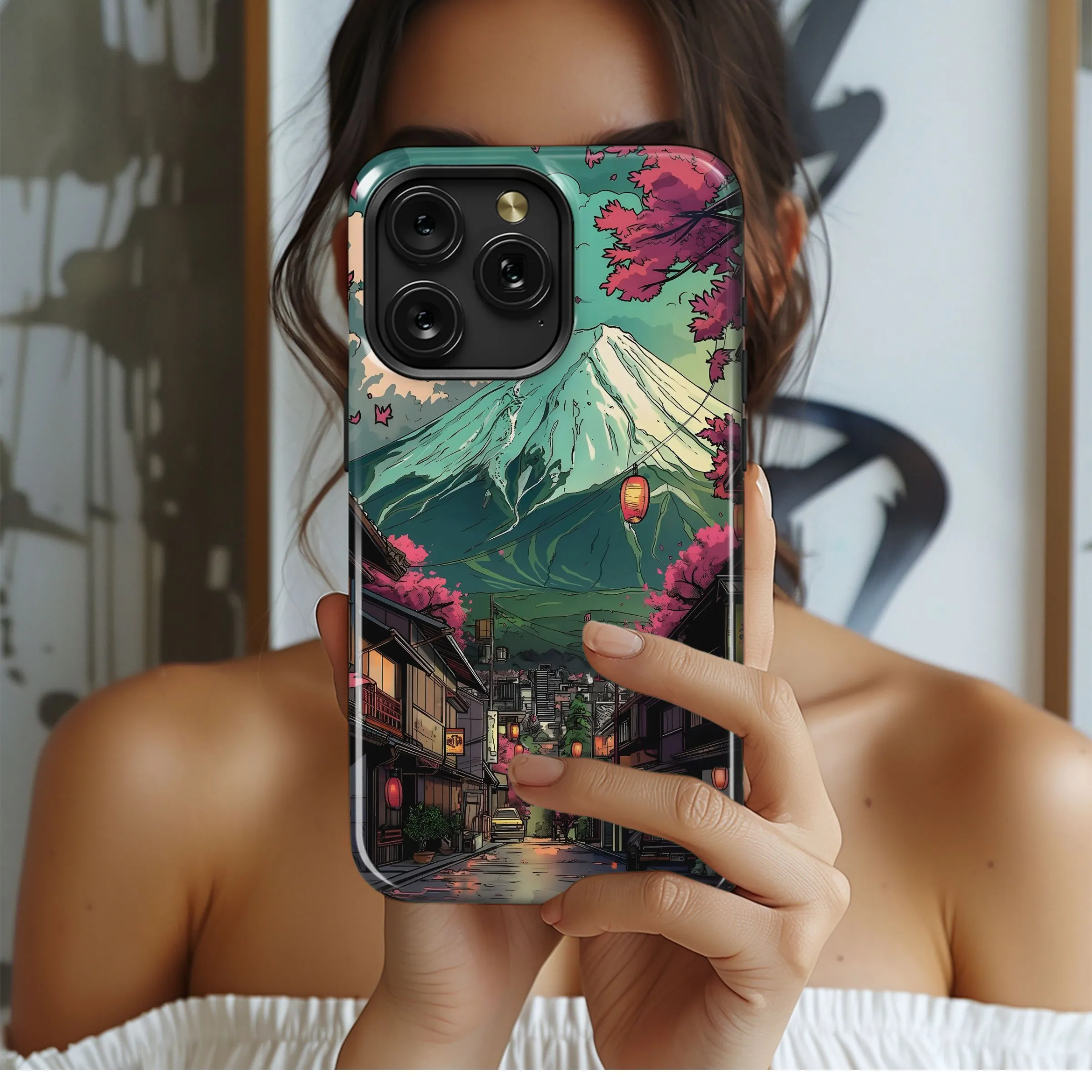 Fuji Cityscape Art
 Phone Case iPhone Samsung Cover Pixel 5463