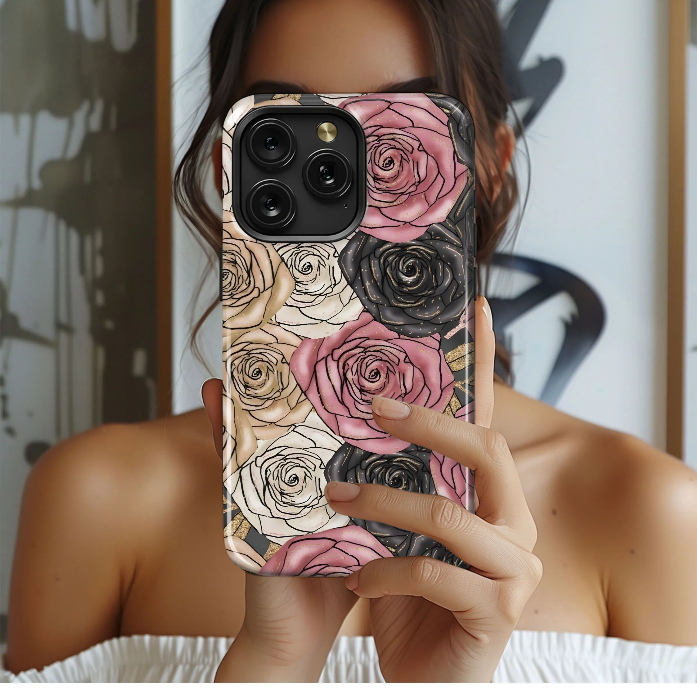 Glamorous Rose Blooms
 Phone Case iPhone Samsung Cover Pixel 5497