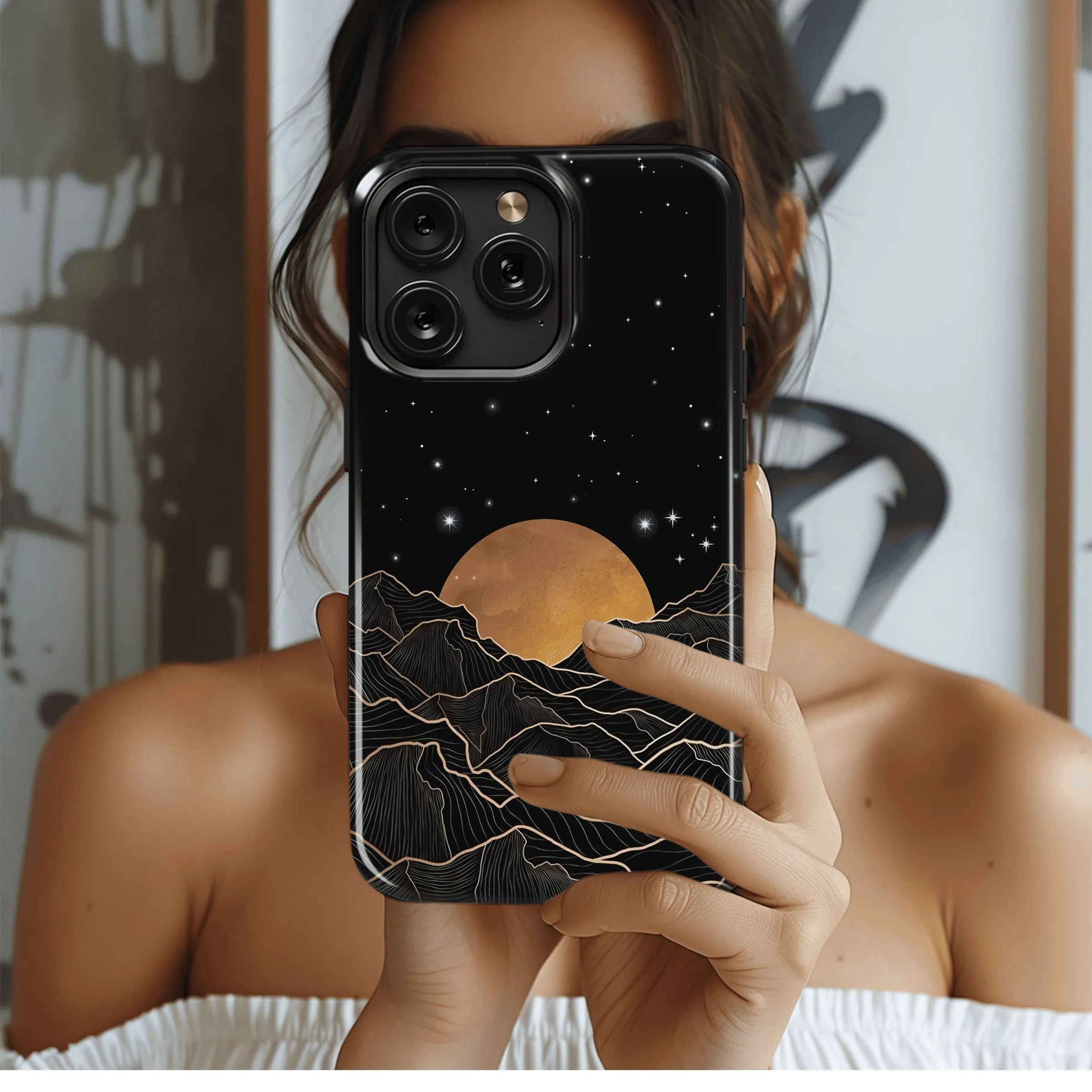 Golden Celestial Landscape
 Phone Case iPhone Samsung Cover Pixel 4432
