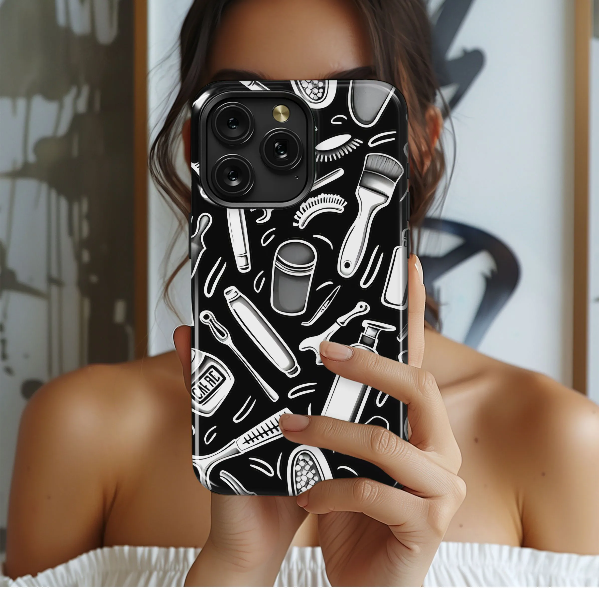 Grooming Essentials Pattern Phone Case iPhone Samsung Cover Pixel 5168