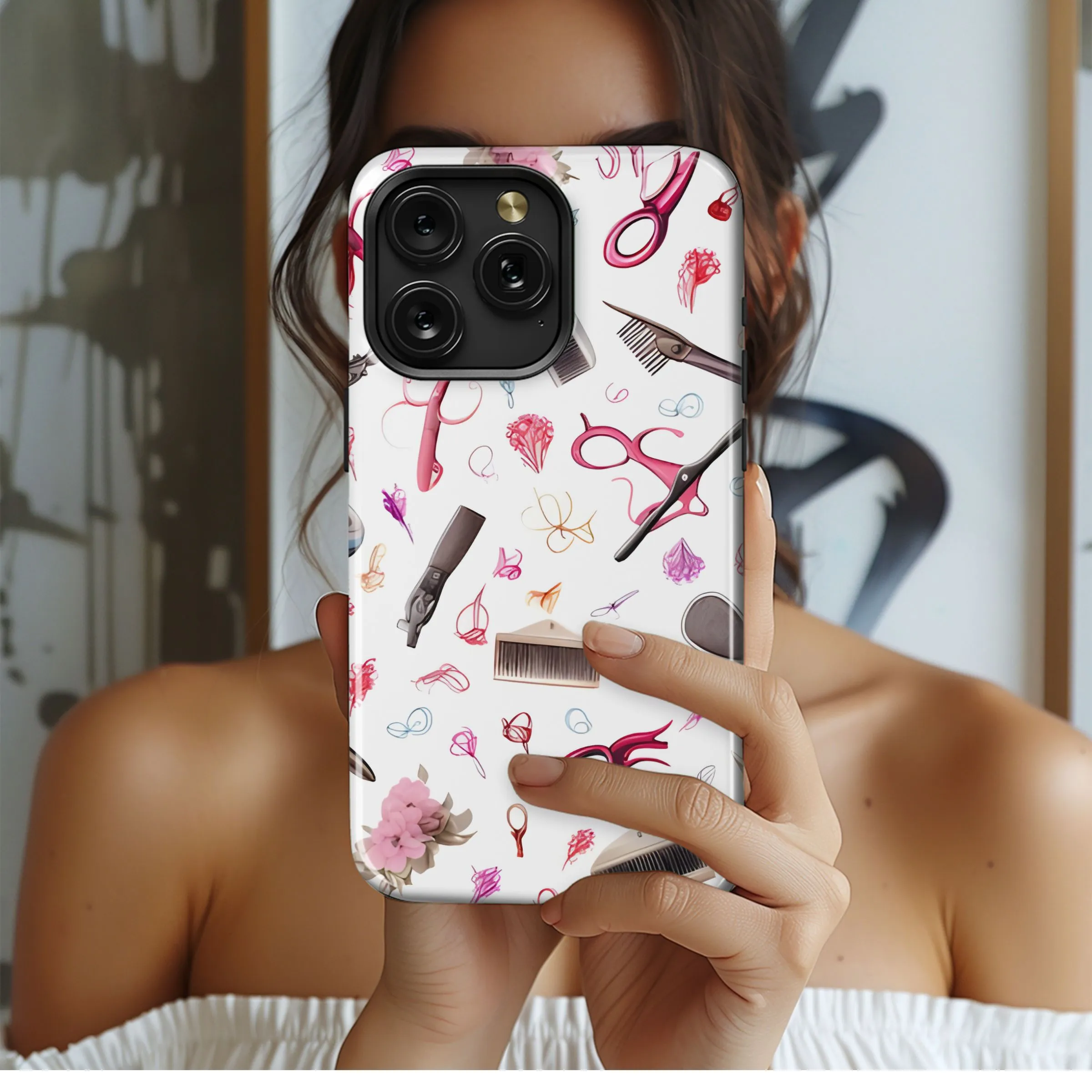 Grooming Tools Pattern Phone Case iPhone Samsung Cover Pixel 5169