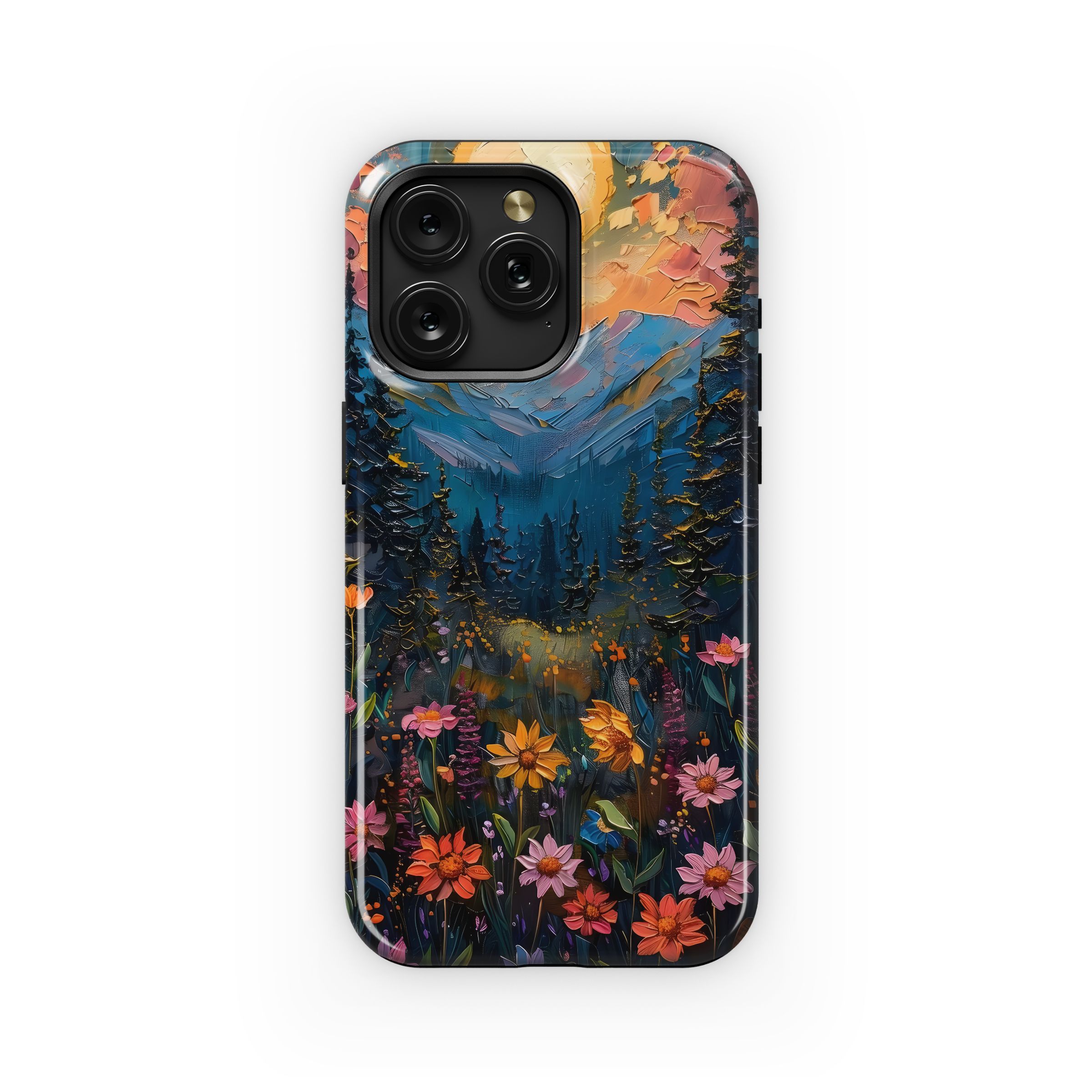 Impasto Moonlight Floral Landscape Art Phone Case iPhone Samsung Cover Pixel 4902