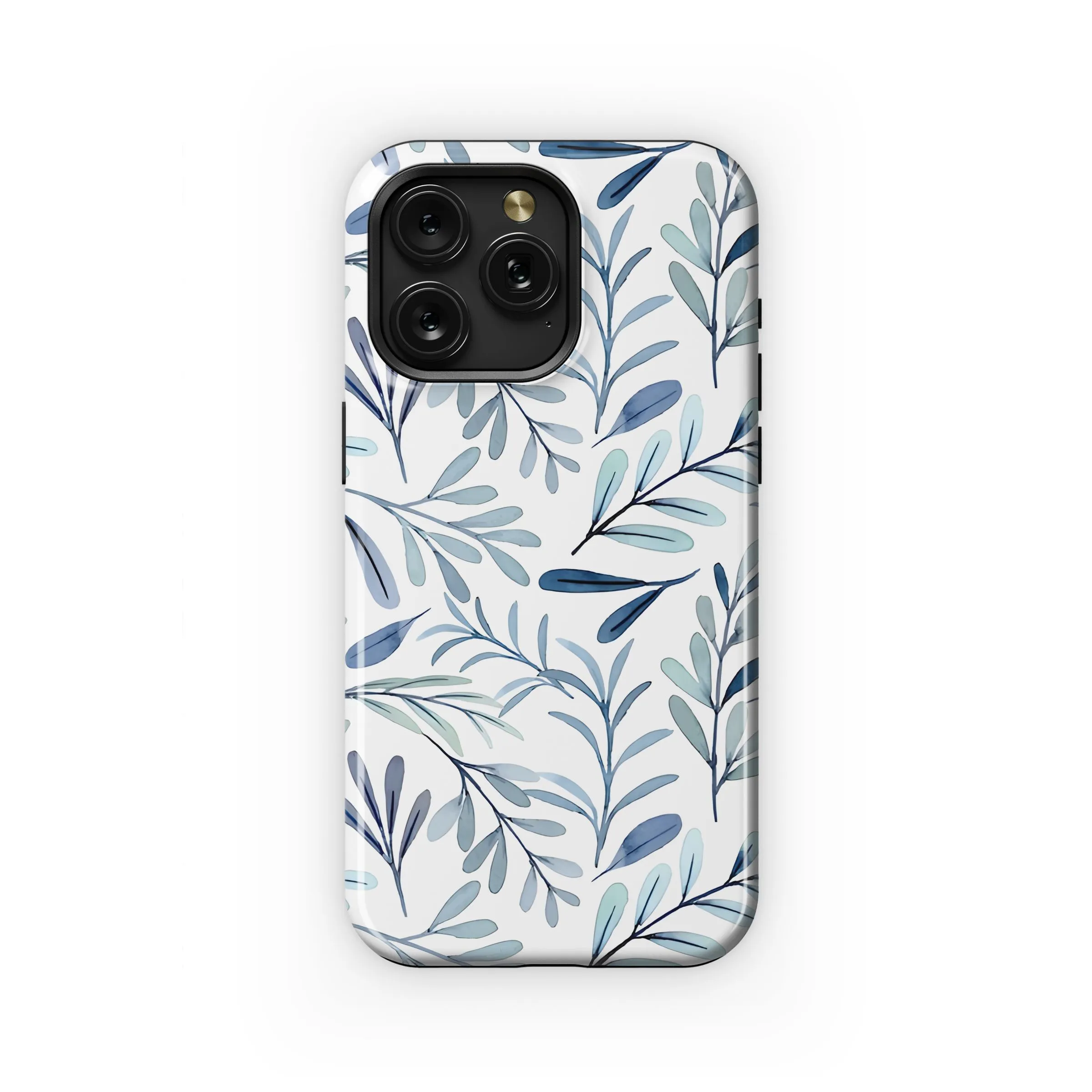 Indigo Leaf Pattern Phone Case iPhone Samsung Cover Pixel 5119