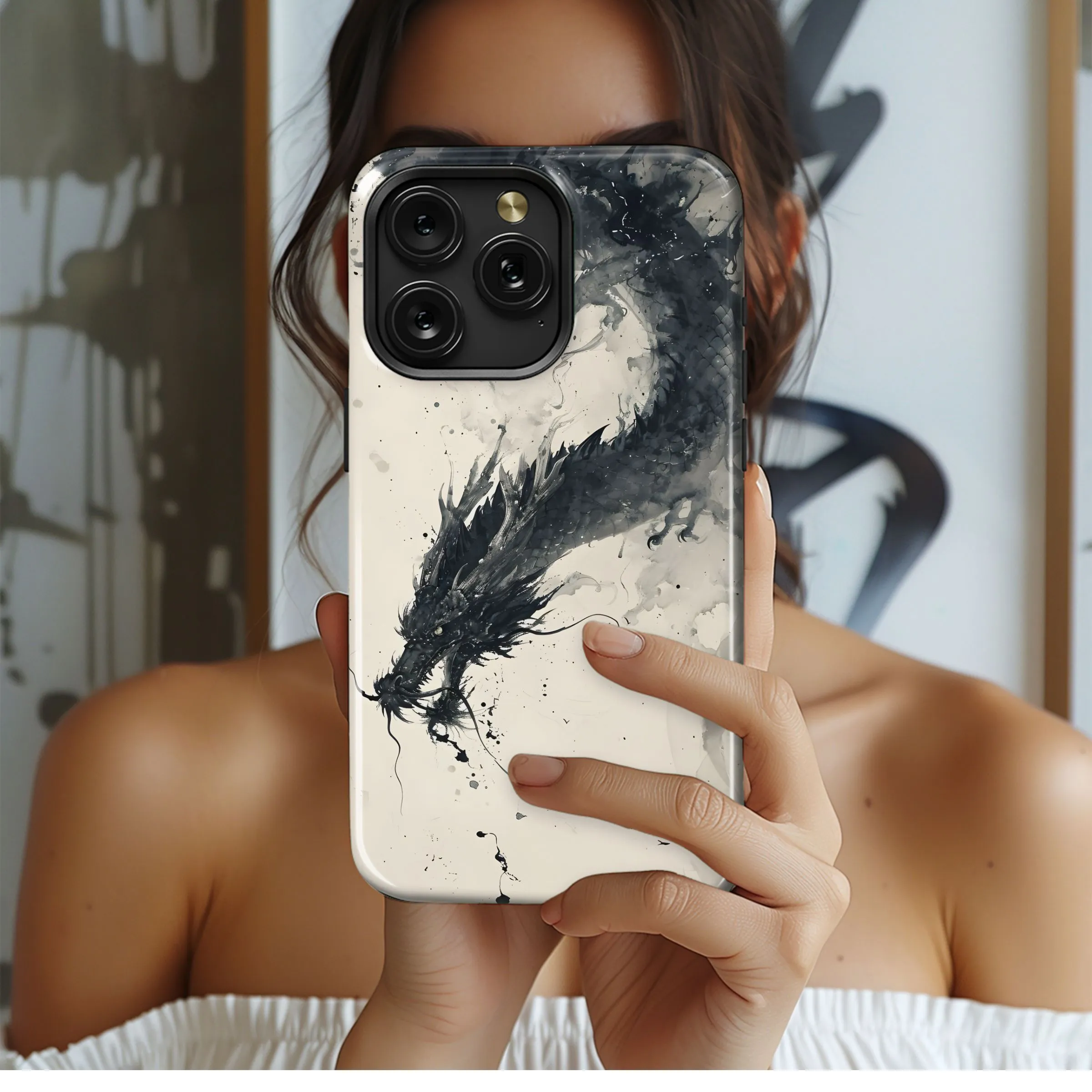 Ink Dragon Art
 Phone Case iPhone Samsung Cover Pixel 4816