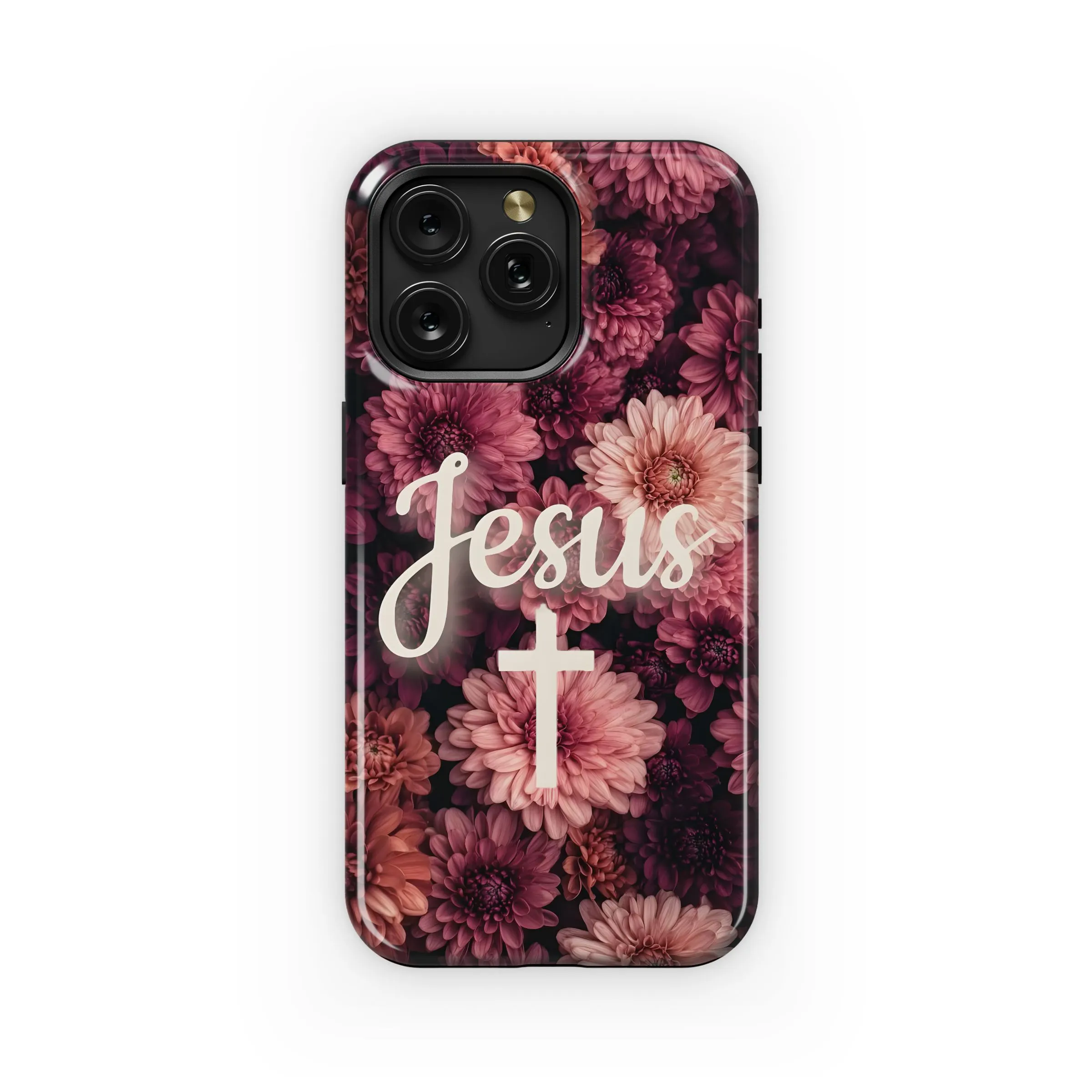 Jesus Blooms, Cross Design Phone Case iPhone Samsung Cover Pixel 5024