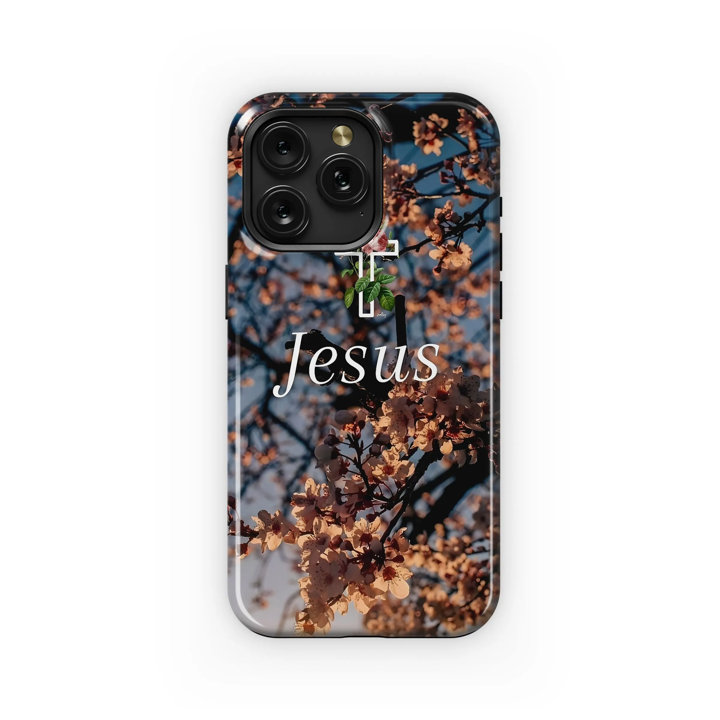 Jesus Cross Blooming Branch Faith Phone Case iPhone Samsung Cover Pixel 5023