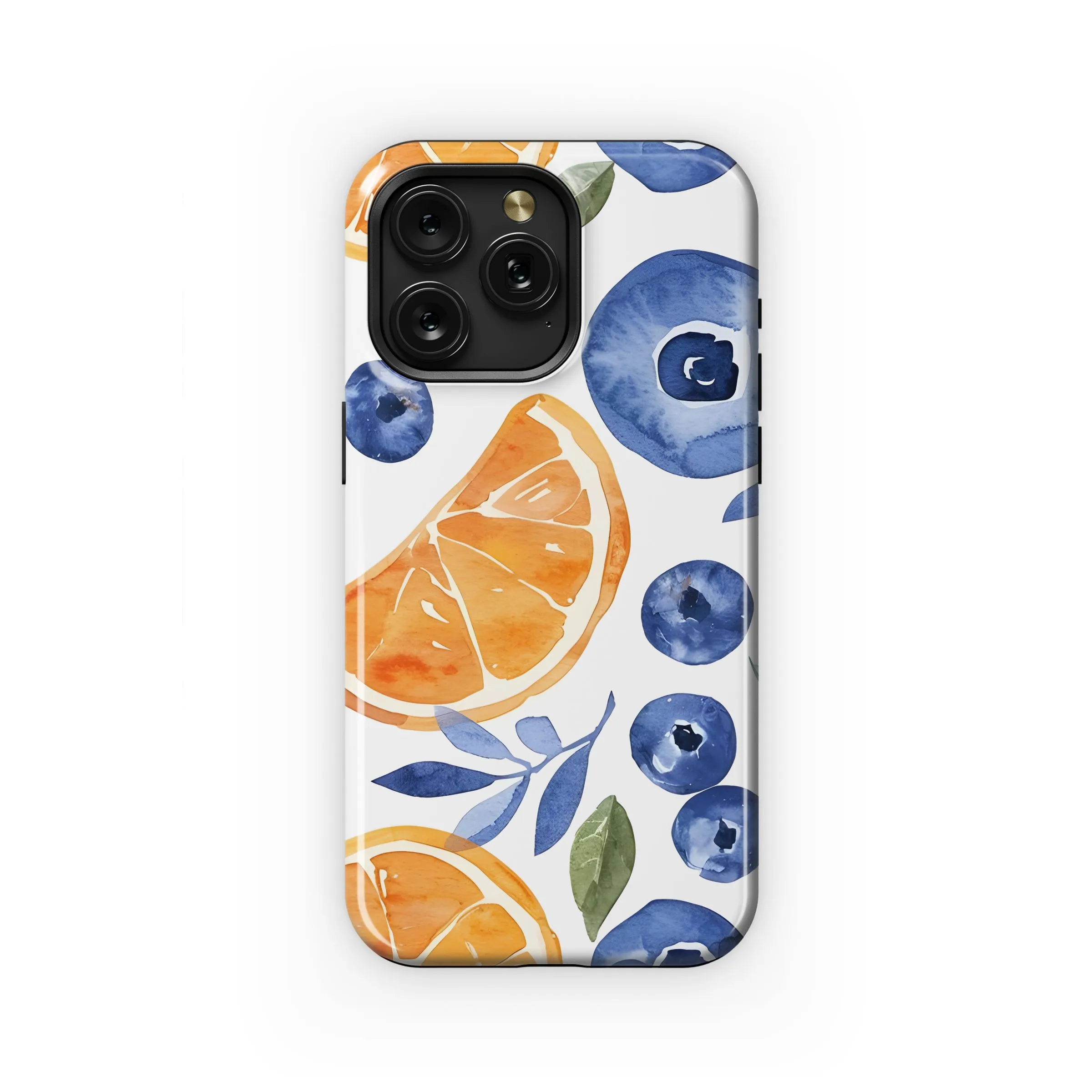 Juicy Orange Blueberry Watercolor Phone Case iPhone Samsung Cover Pixel 5354