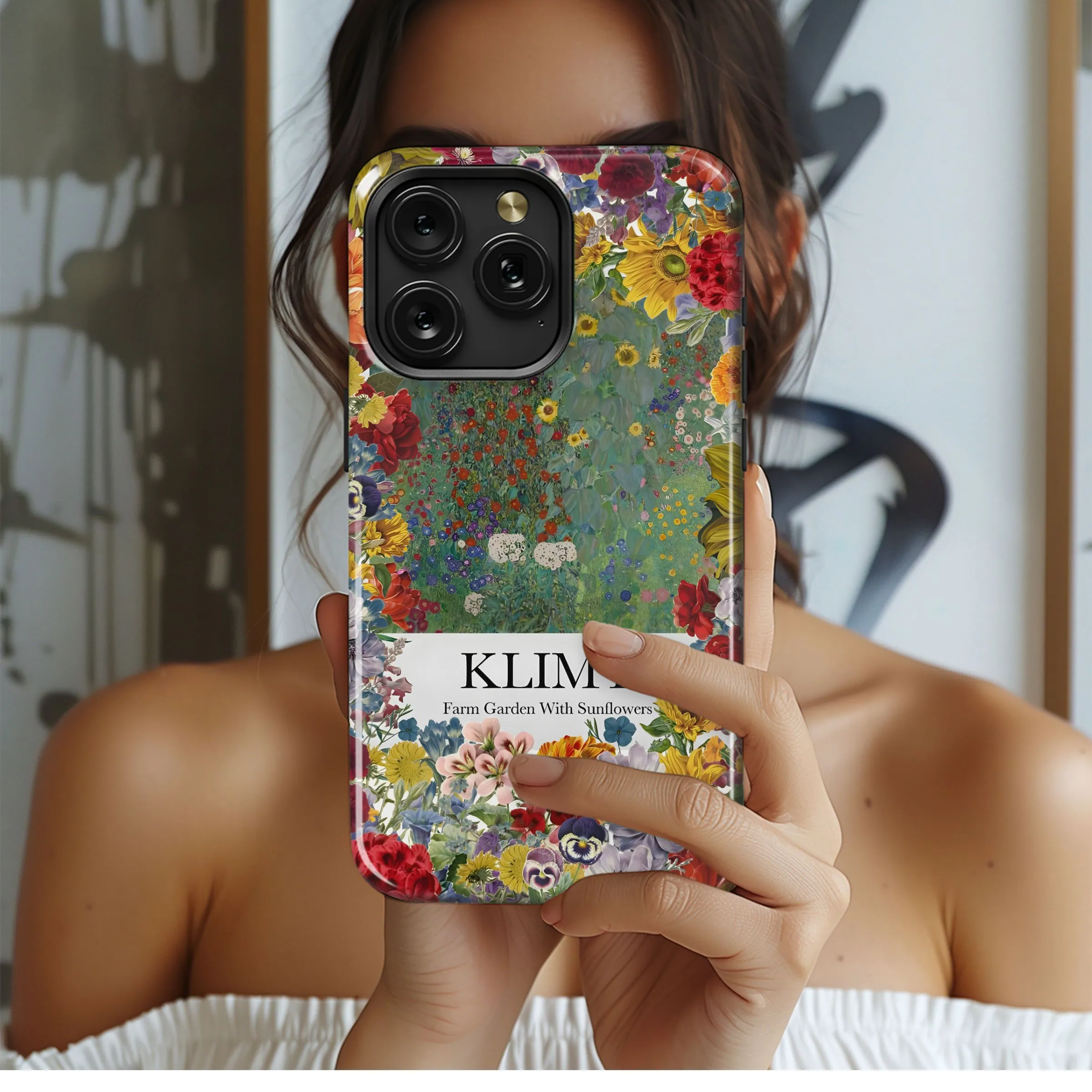 Klimt's Flower Garden Art
 Phone Case iPhone Samsung Cover Pixel 4997