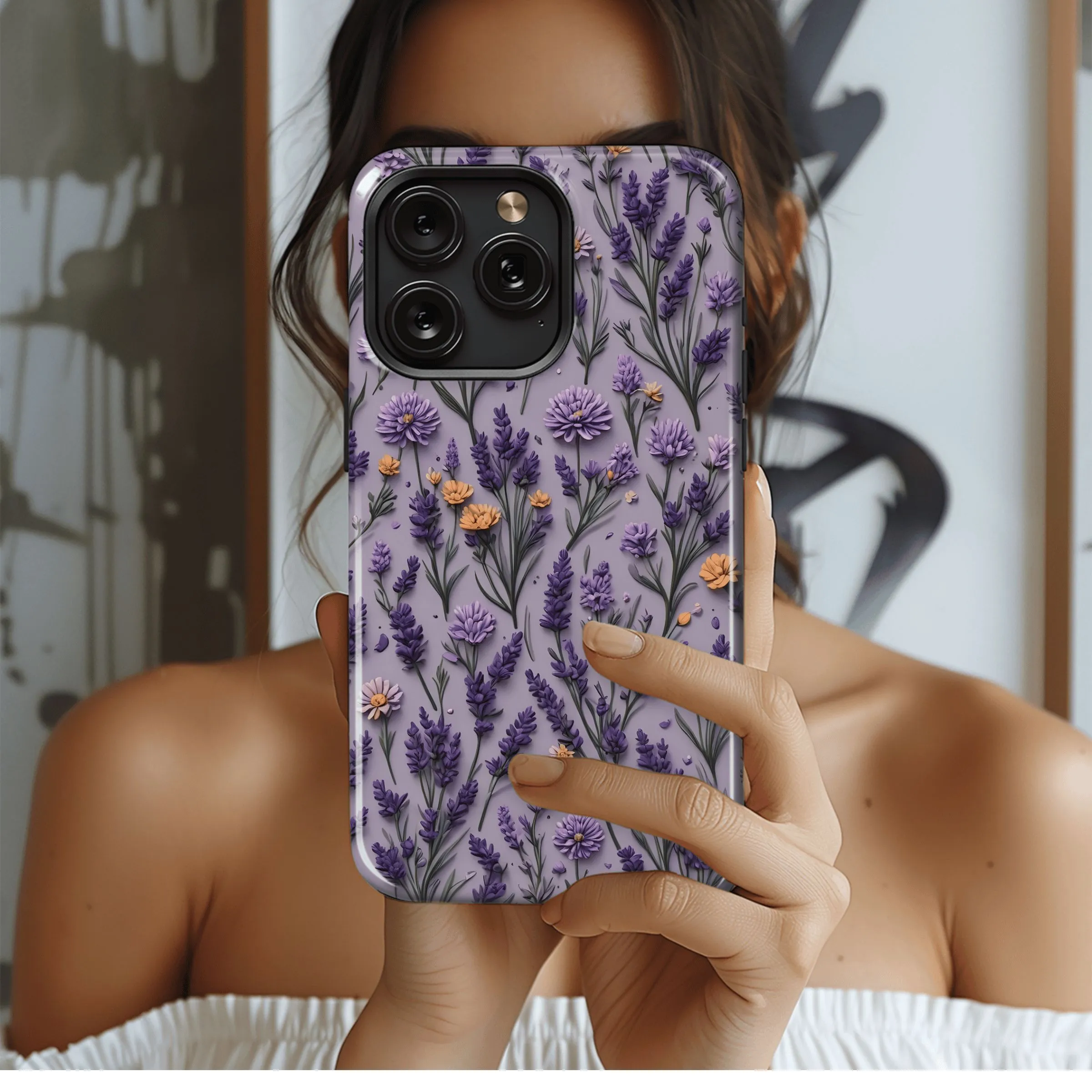 Lavender Floral Pattern
 Phone Case iPhone Samsung Cover Pixel 4605