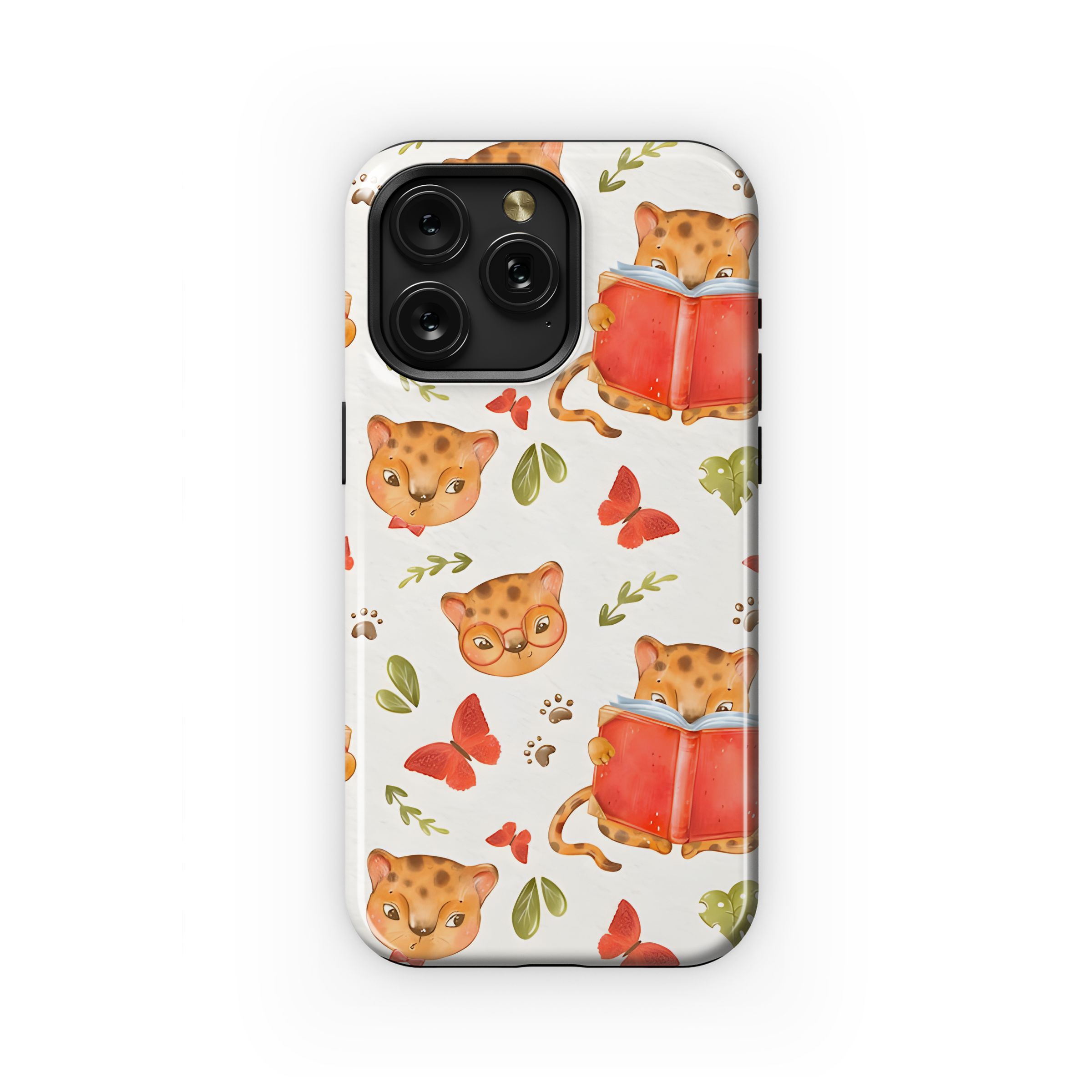 Literate Leopard and Friends Phone Case iPhone Samsung Cover Pixel 5222