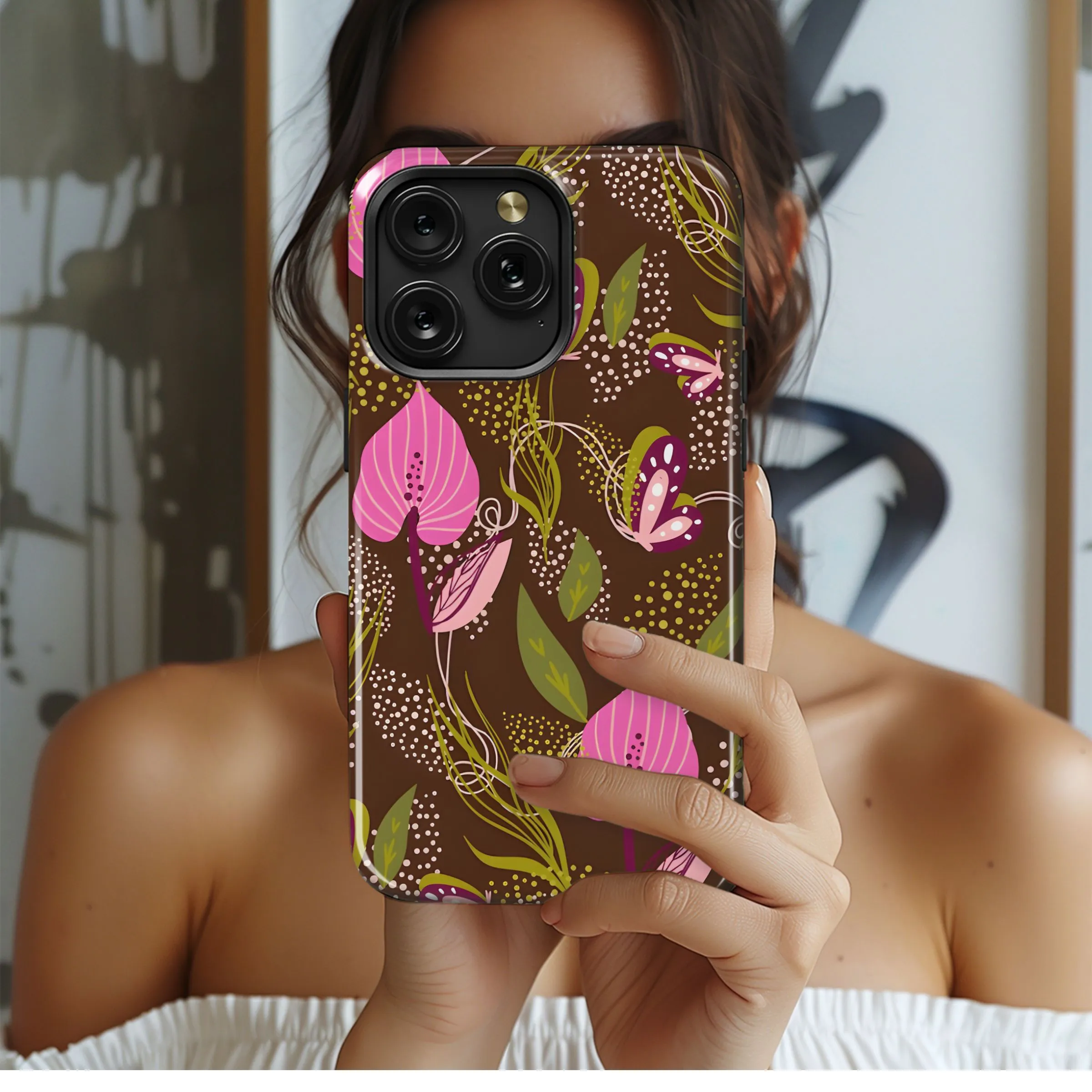 Lush Floral Garden Pattern Phone Case iPhone Samsung Cover Pixel 5381