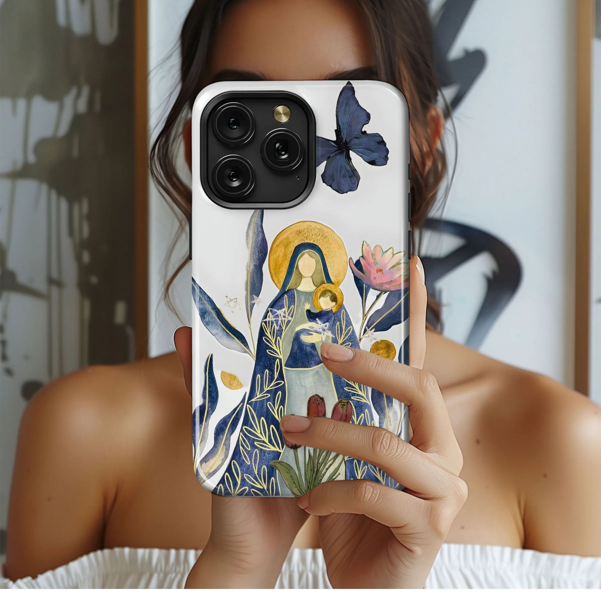 Madonna Butterfly and Flora Phone Case iPhone Samsung Cover Pixel 4925