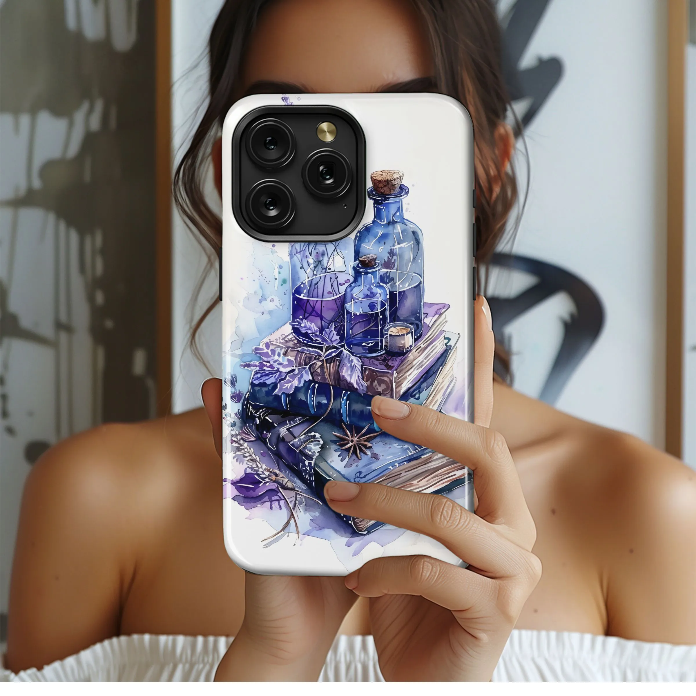 Magic Potions Old Books Phone Case iPhone Samsung Cover Pixel 5377