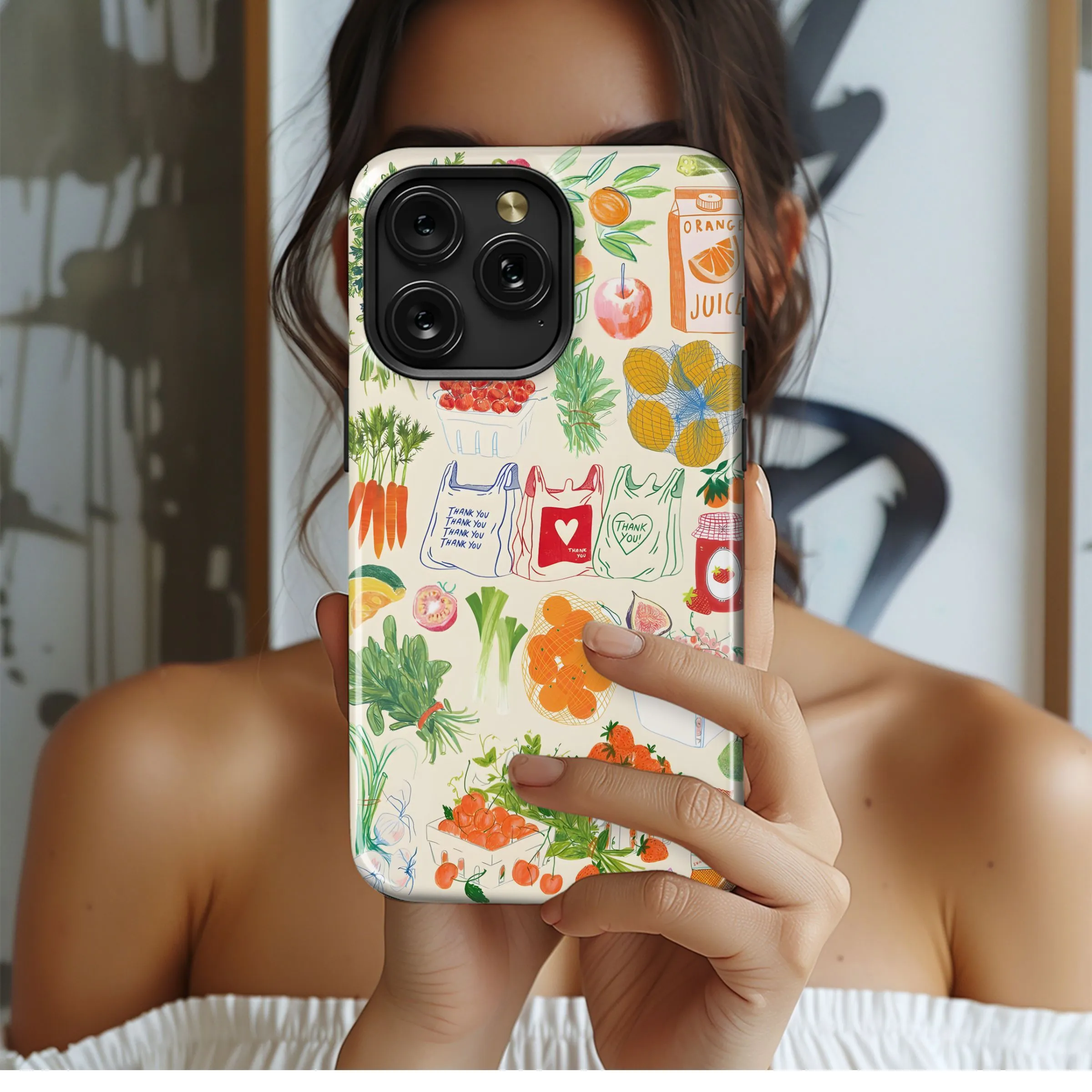 Market Fresh Goodness Phone Case iPhone Samsung Cover Pixel 5096