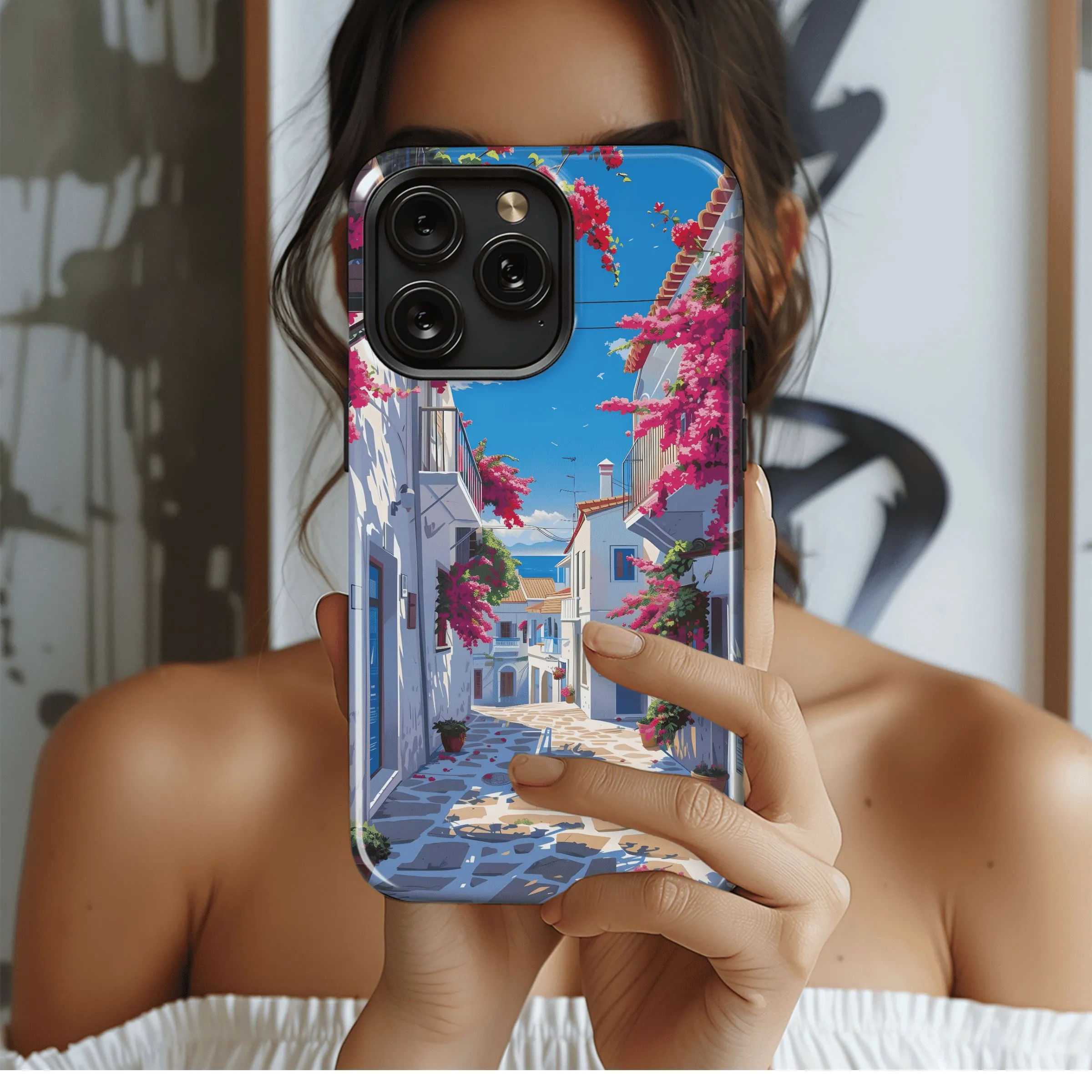 Mediterranean Street Bloom
 Phone Case iPhone Samsung Cover Pixel 4503