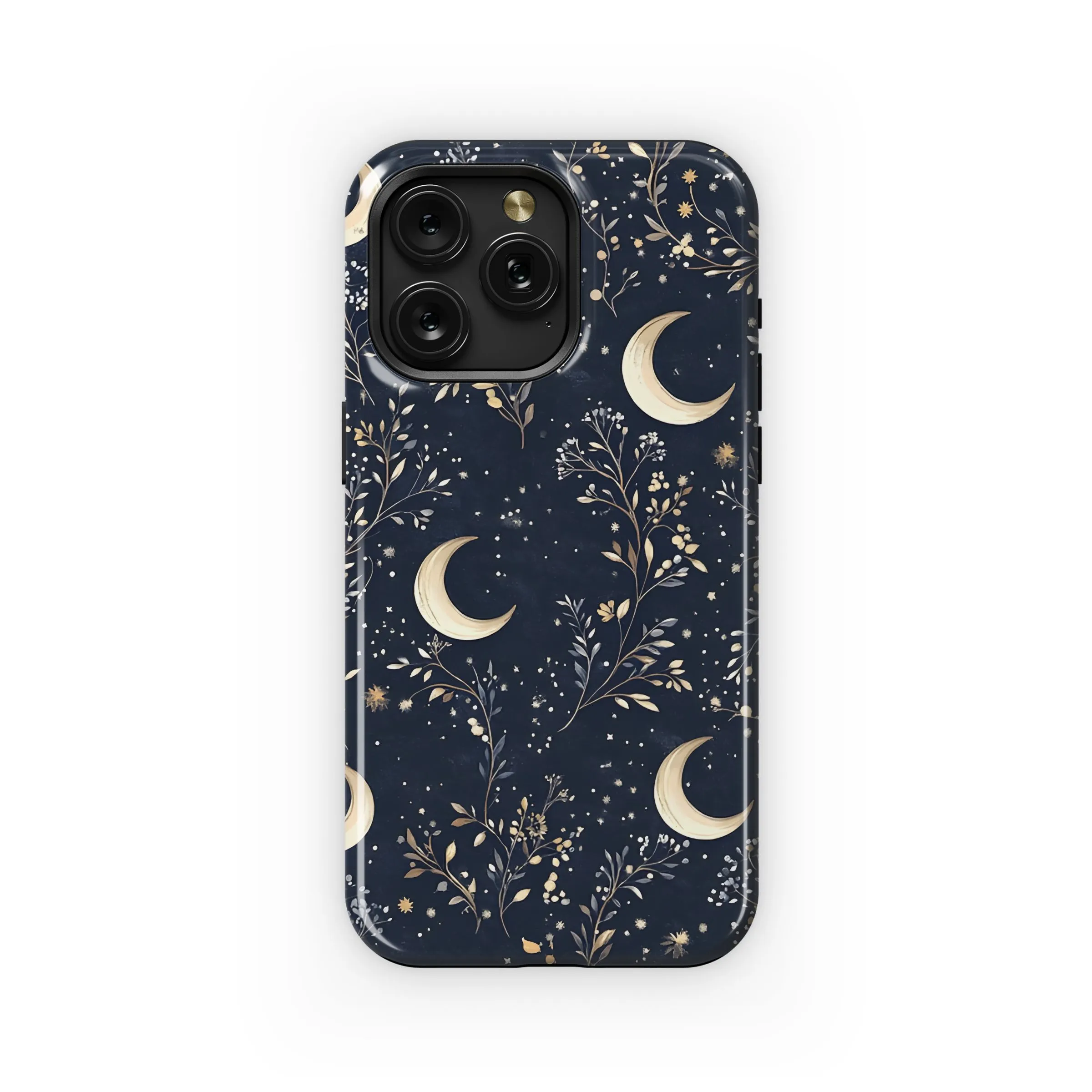 Midnight Blooms and Crescent Moons Phone Case iPhone Samsung Cover Pixel 5112