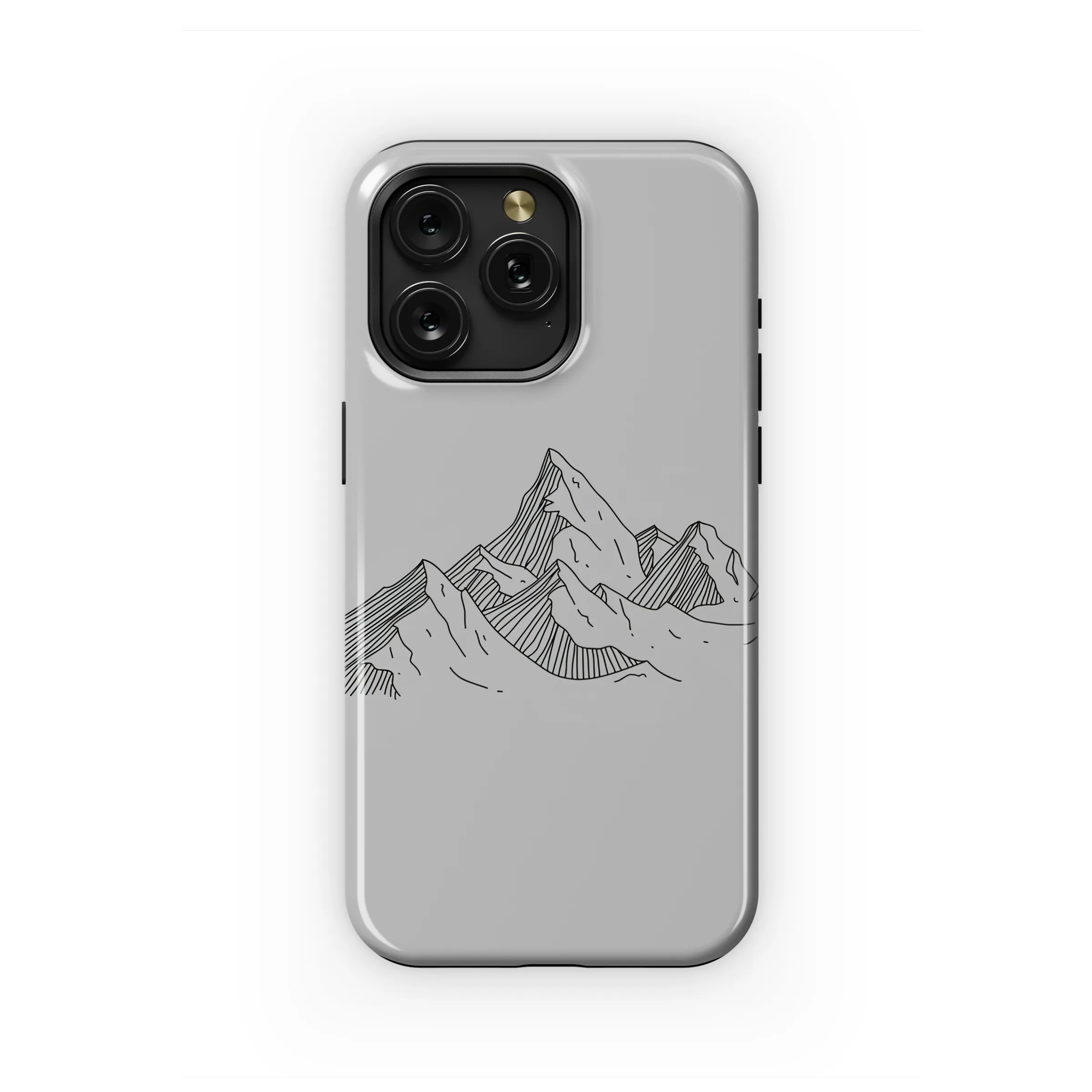 Minimalist Mountain Range Line Art Graphic Phone Case Cover for iPhone 17 Pro Max 16 15 Plus 14 13 Mini Samsung S25 S24 Pixel 10 9 8244 - Image 1
