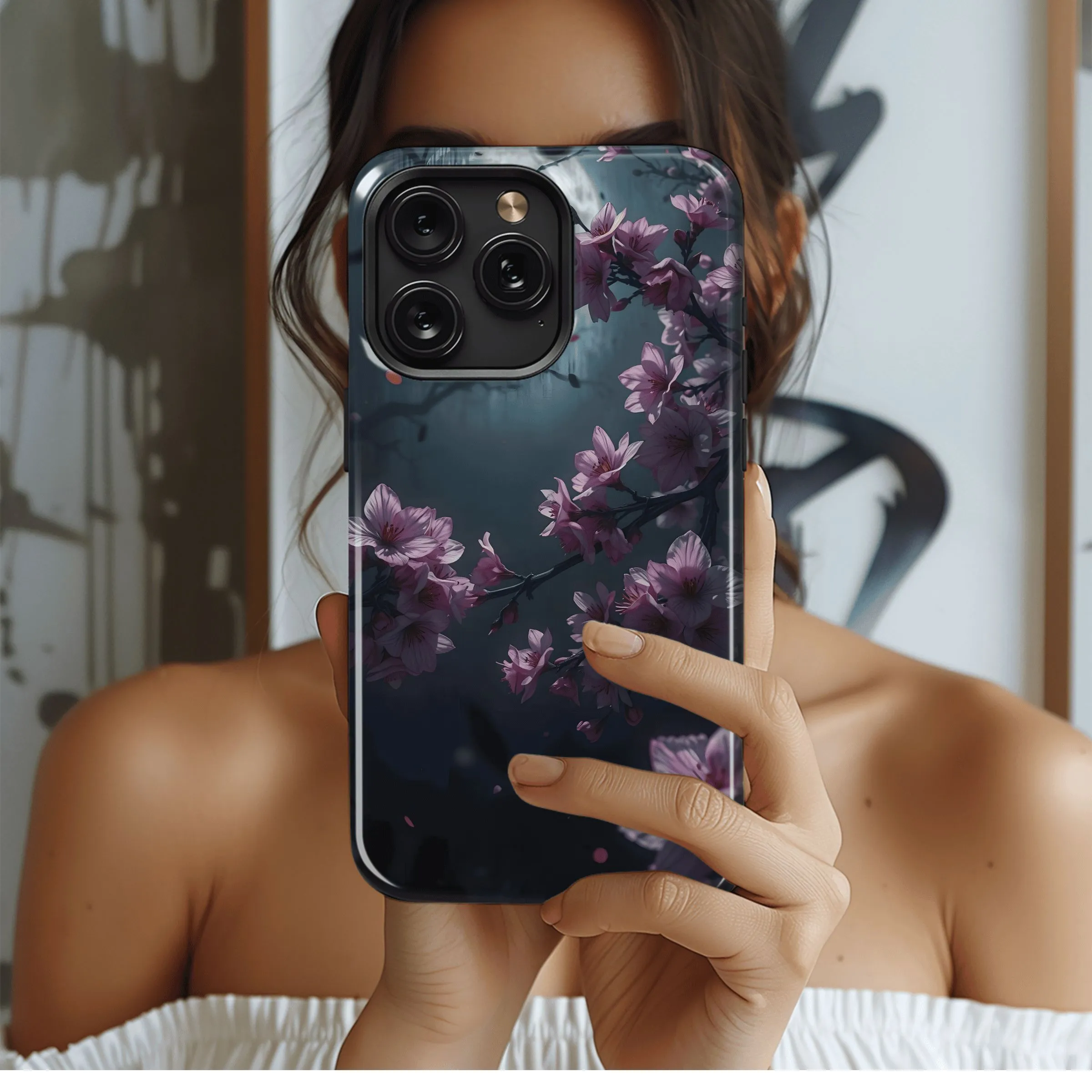 Moonlight Sakura Bloom
 Phone Case iPhone Samsung Cover Pixel 4646