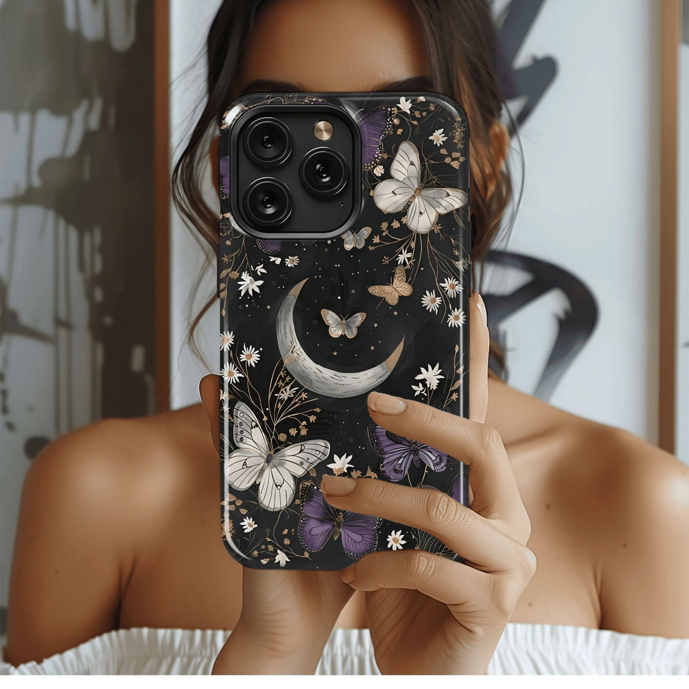 Moonlit Butterfly Garden
 Phone Case iPhone Samsung Cover Pixel 4441