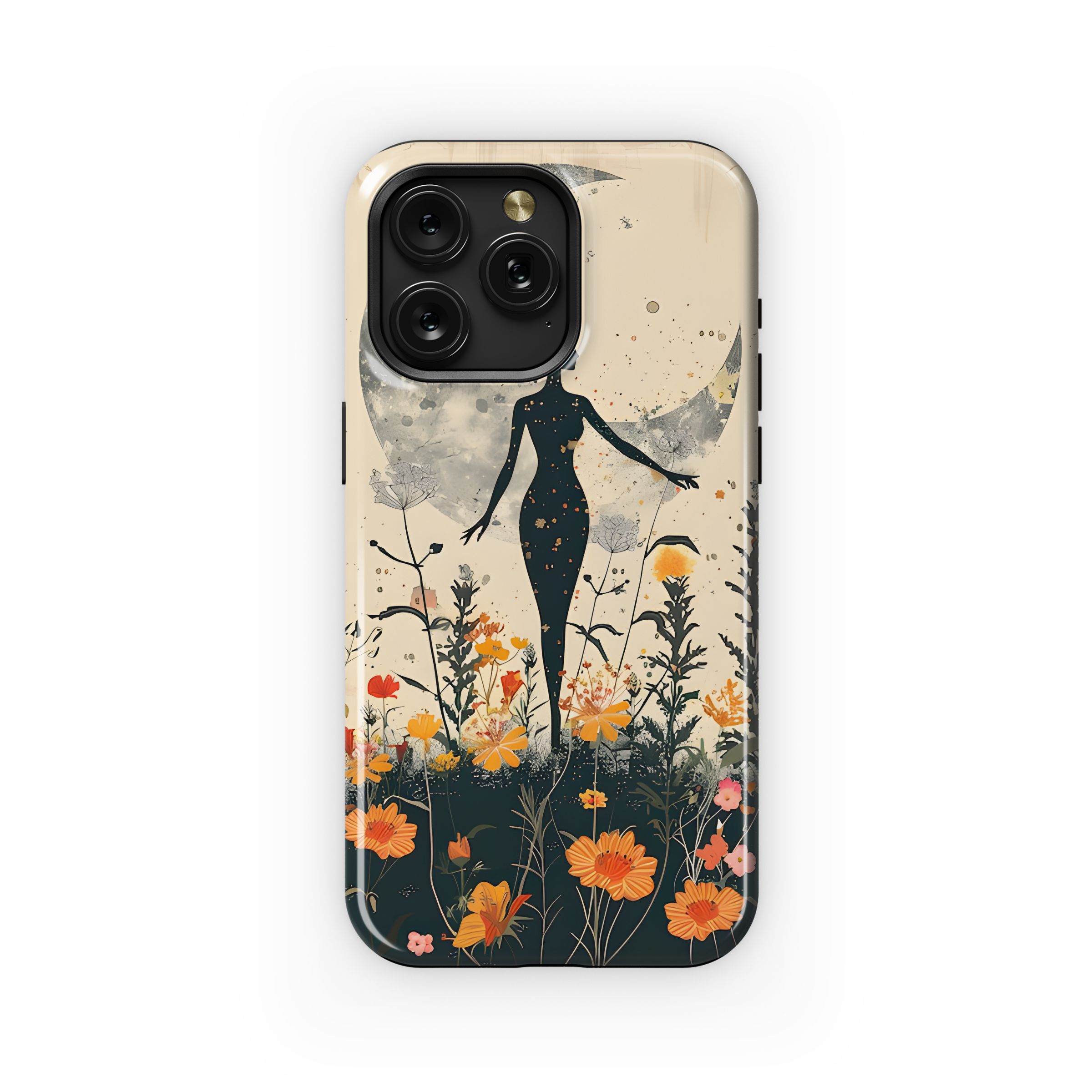 Moonlit meadow with woman silhouette Phone Case iPhone Samsung Cover Pixel 5242