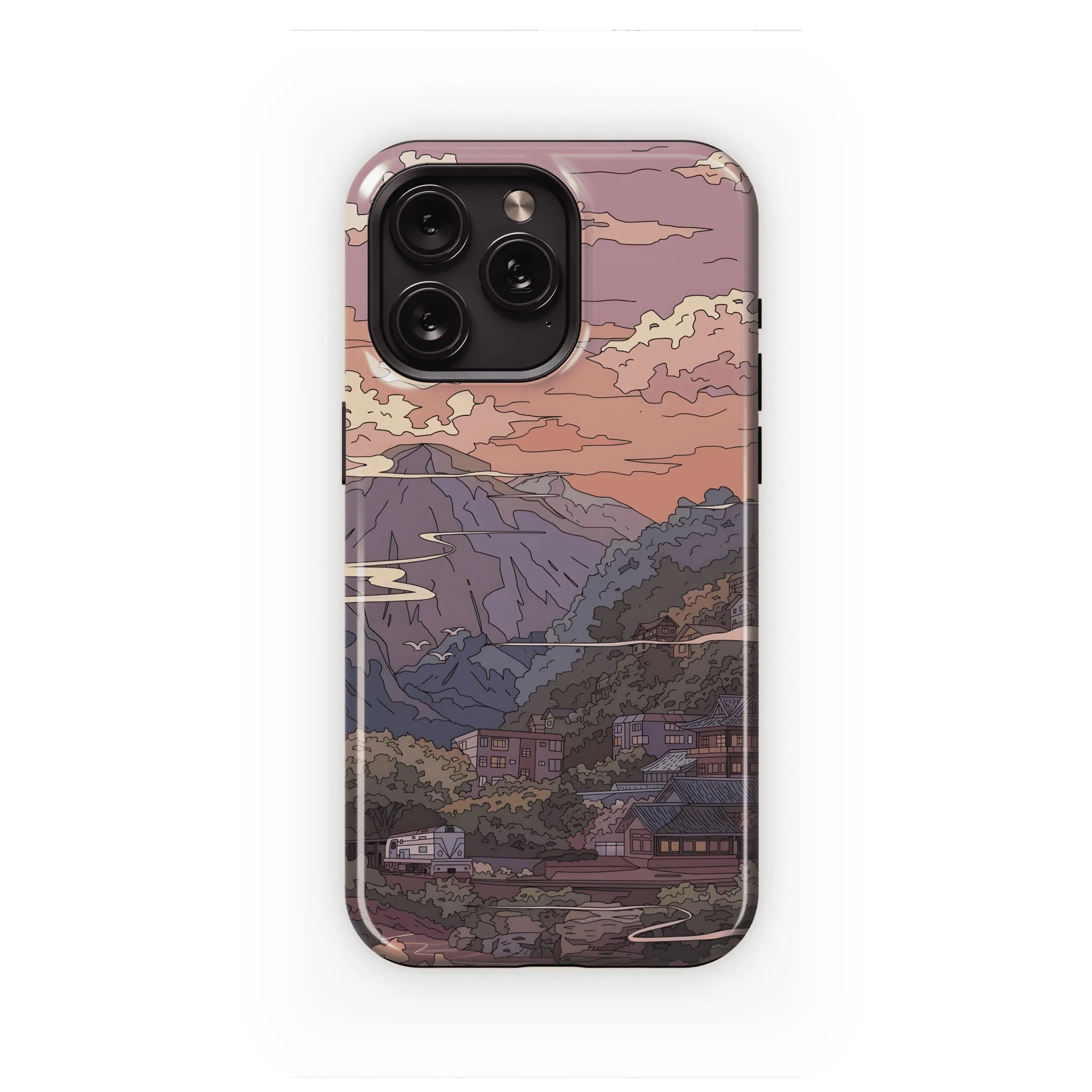 Mountain Town Sunset
 Phone Case iPhone Samsung Cover Pixel 4488