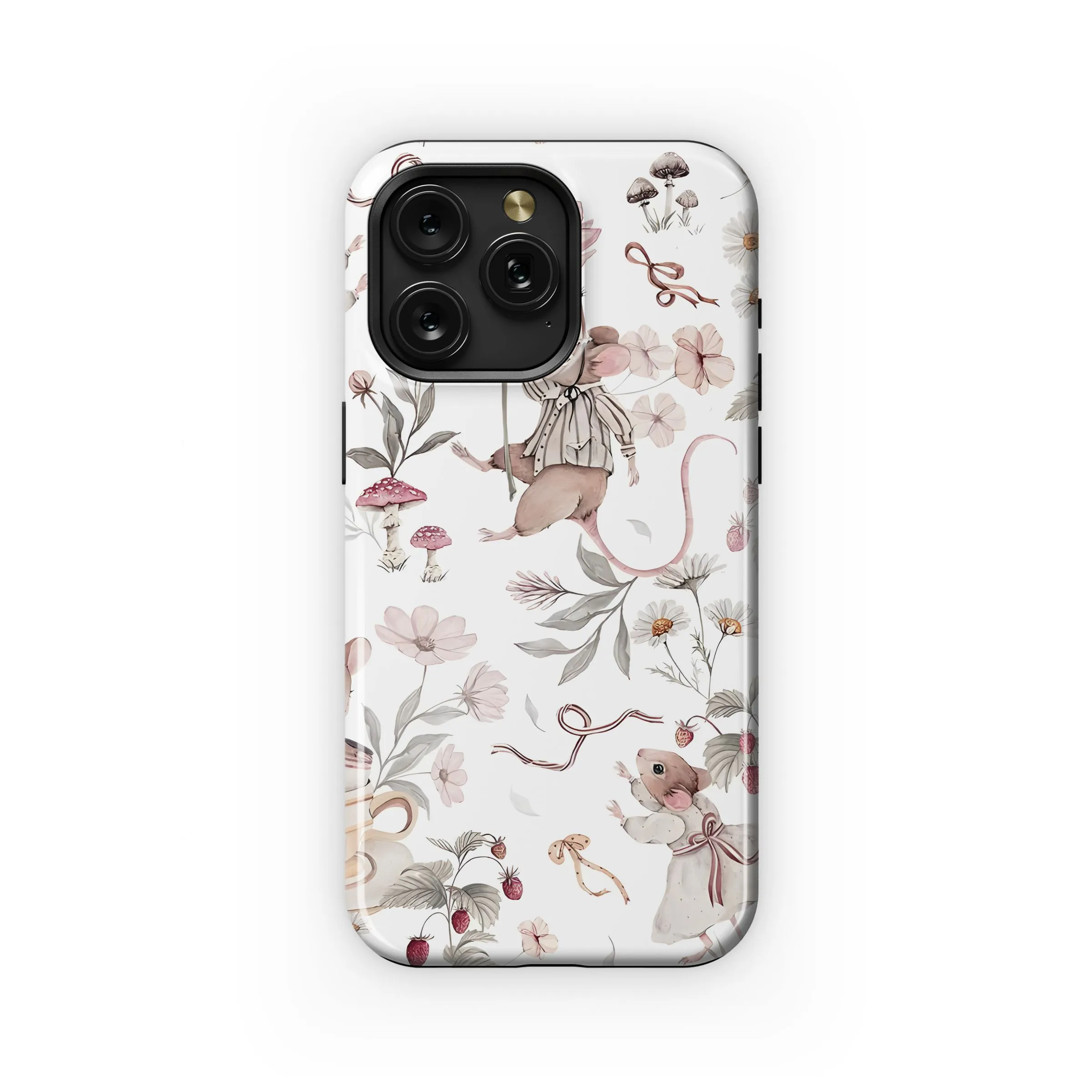 Mouse Fairytale Floral Design Phone Case iPhone Samsung Cover Pixel 4948